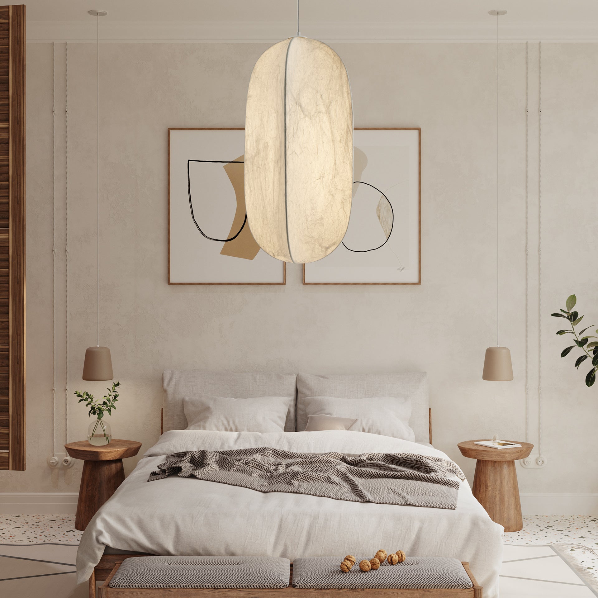 Dune Minimalist Silk Pendant Lamp
