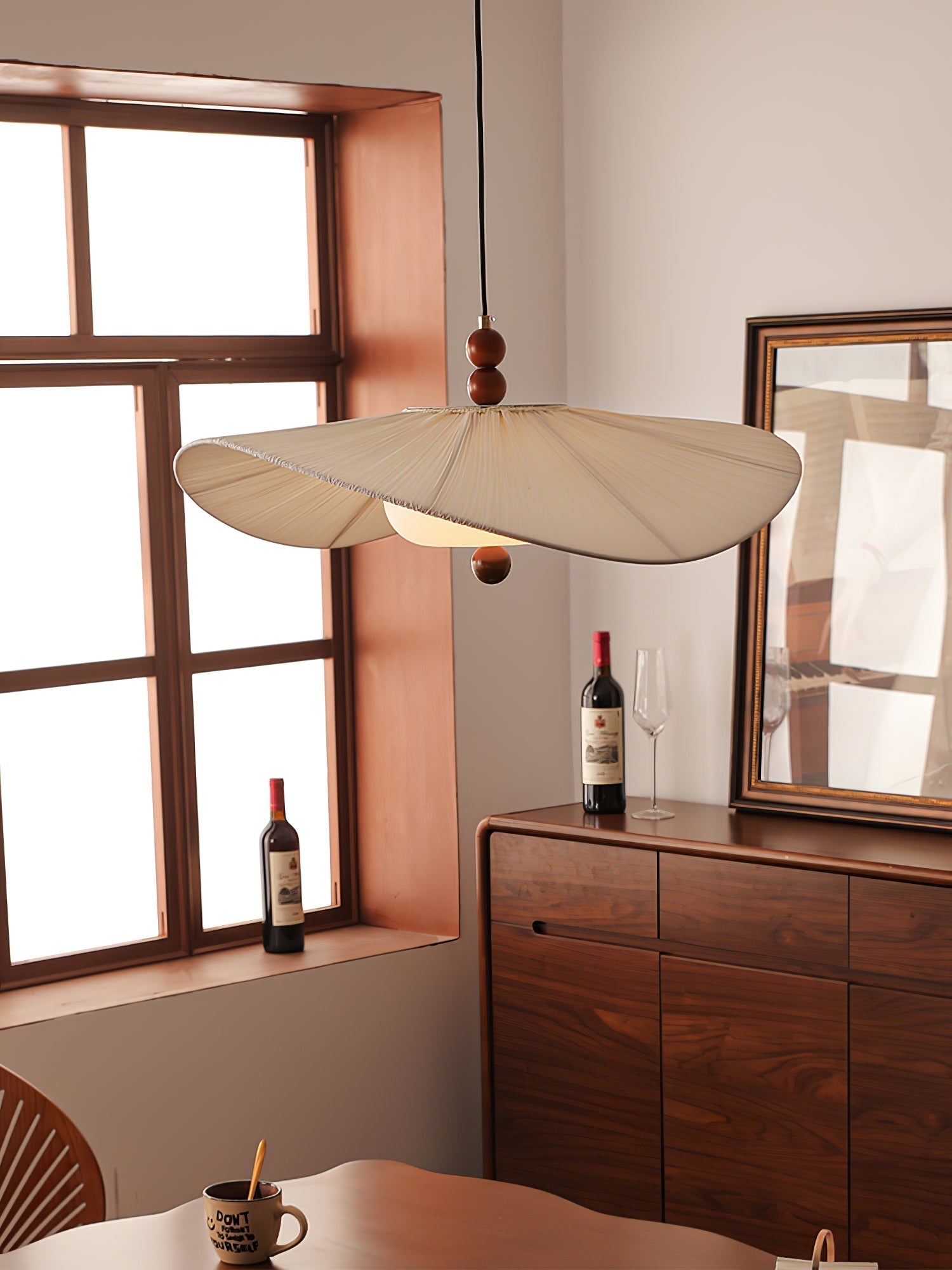 Zovenil Organic Fabric Pendant Light