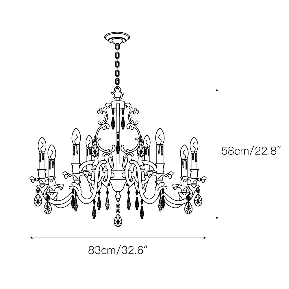 Olrinila Postmodern Luxury Brass Crystal Chandelier - Neutral Decor