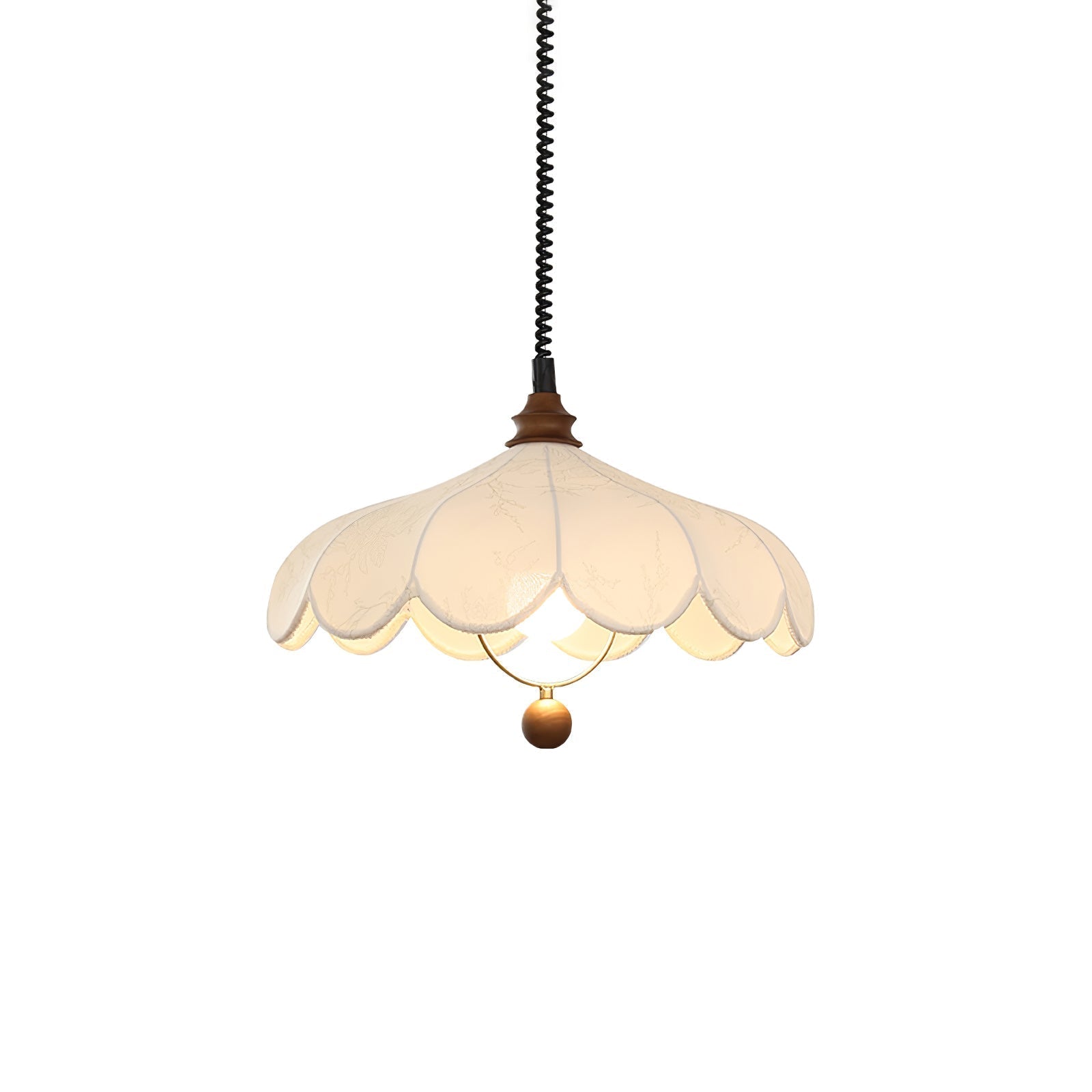 Solarn Fabric & Wood Pendant Lamp