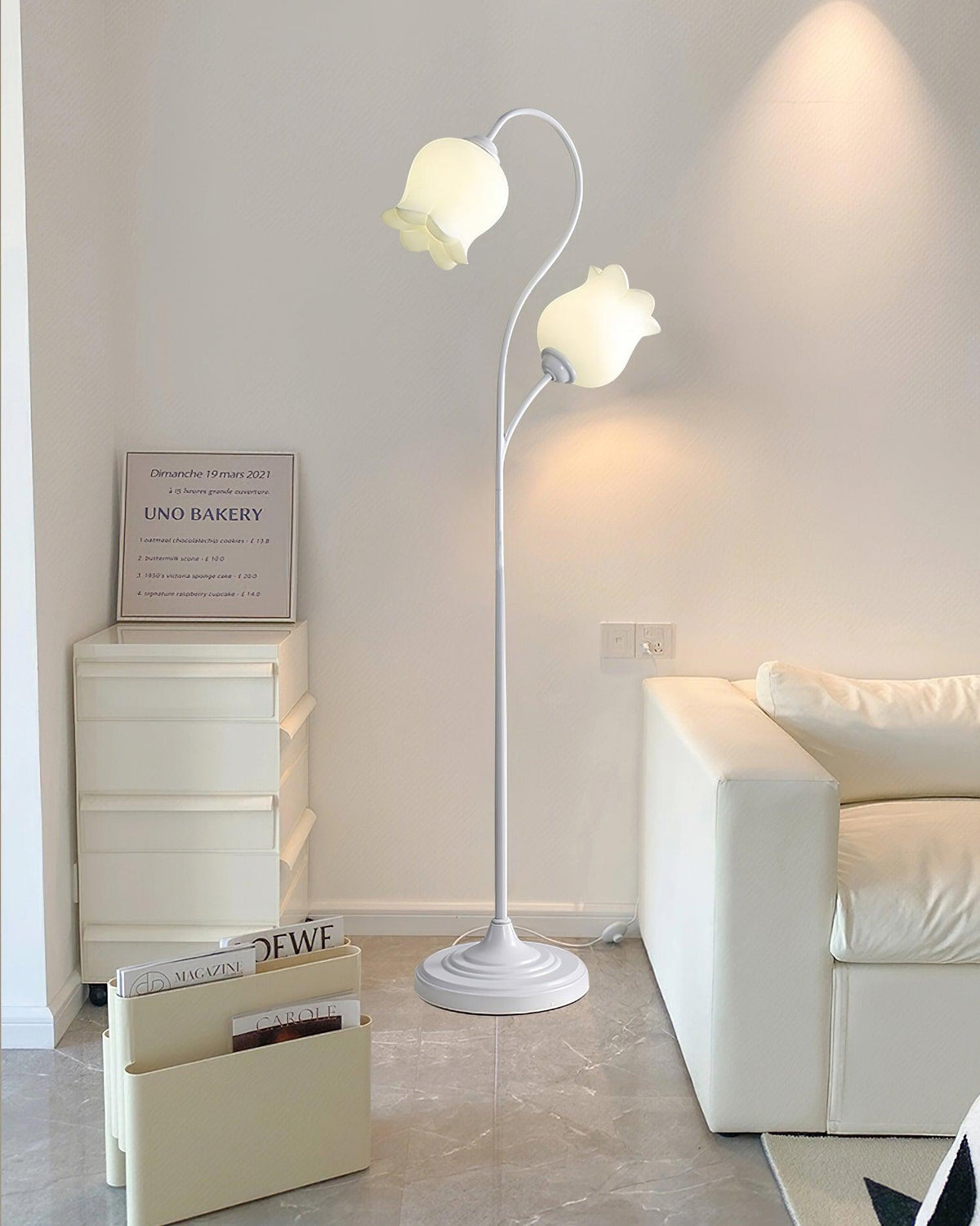 Zevelil Floral Floor Lamp