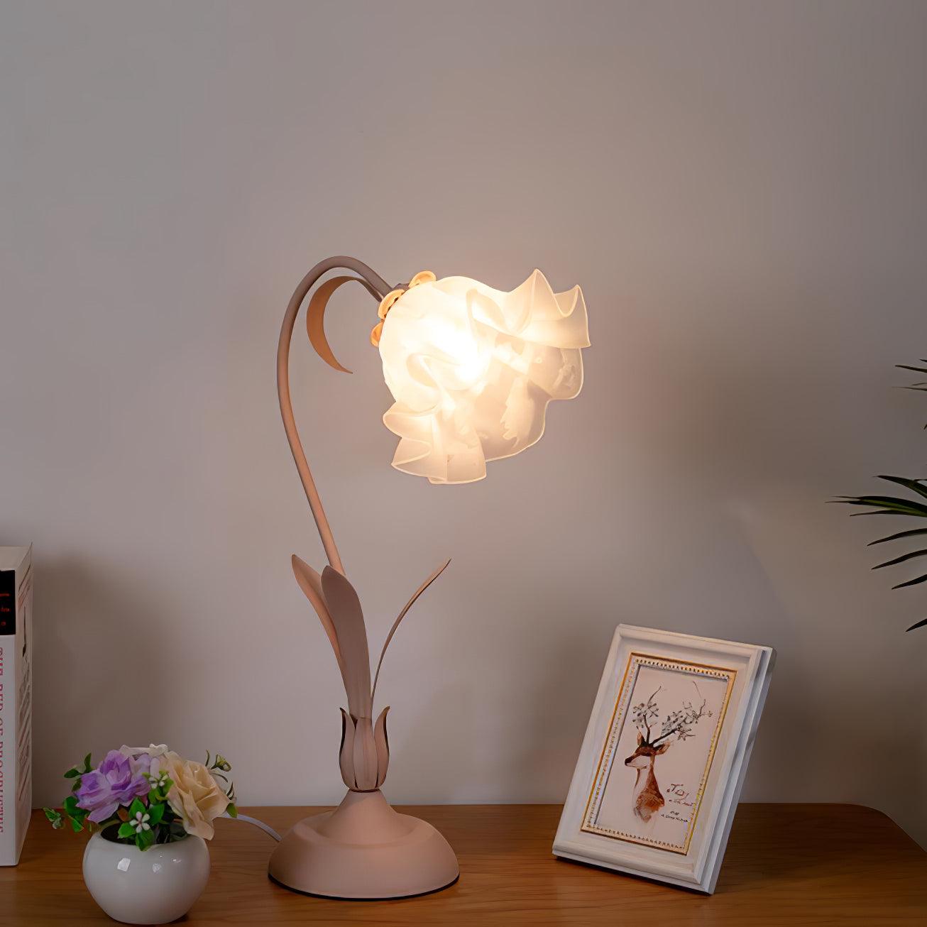 Zorien Acrylic Floral Table Lamp
