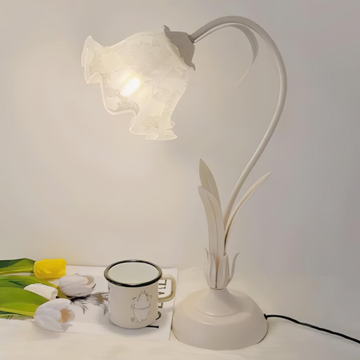 Zorien Acrylic Floral Table Lamp