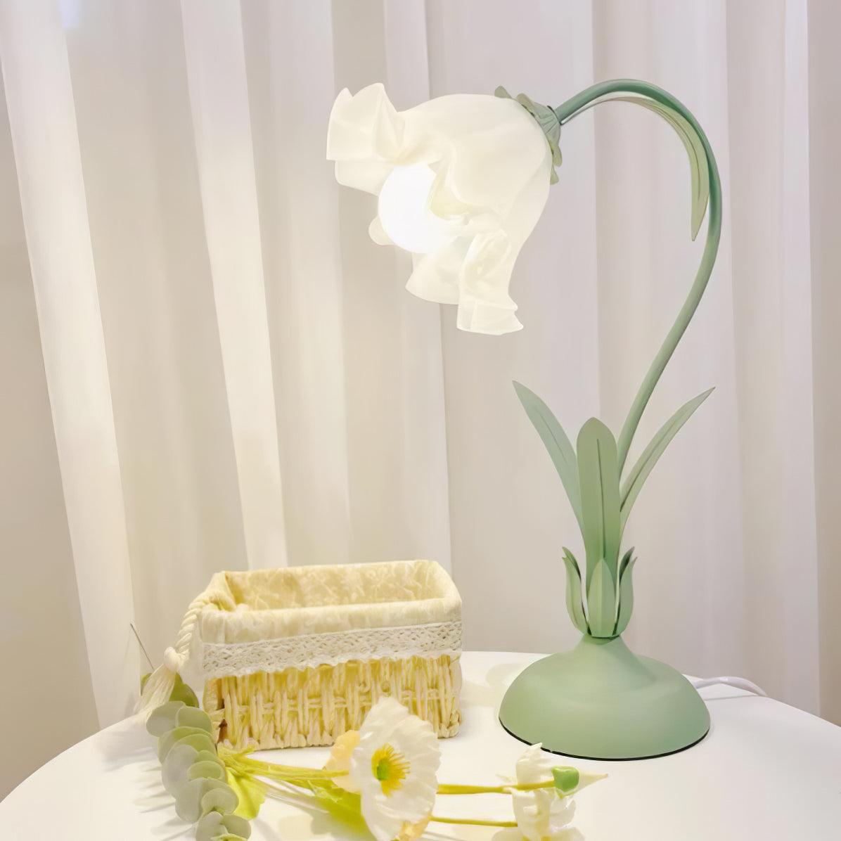 Zorien Acrylic Floral Table Lamp