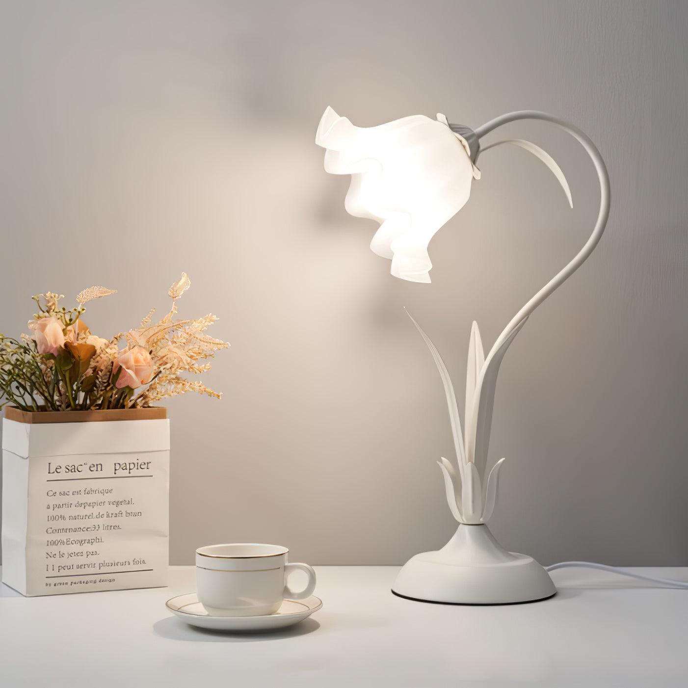 Zorien Acrylic Floral Table Lamp