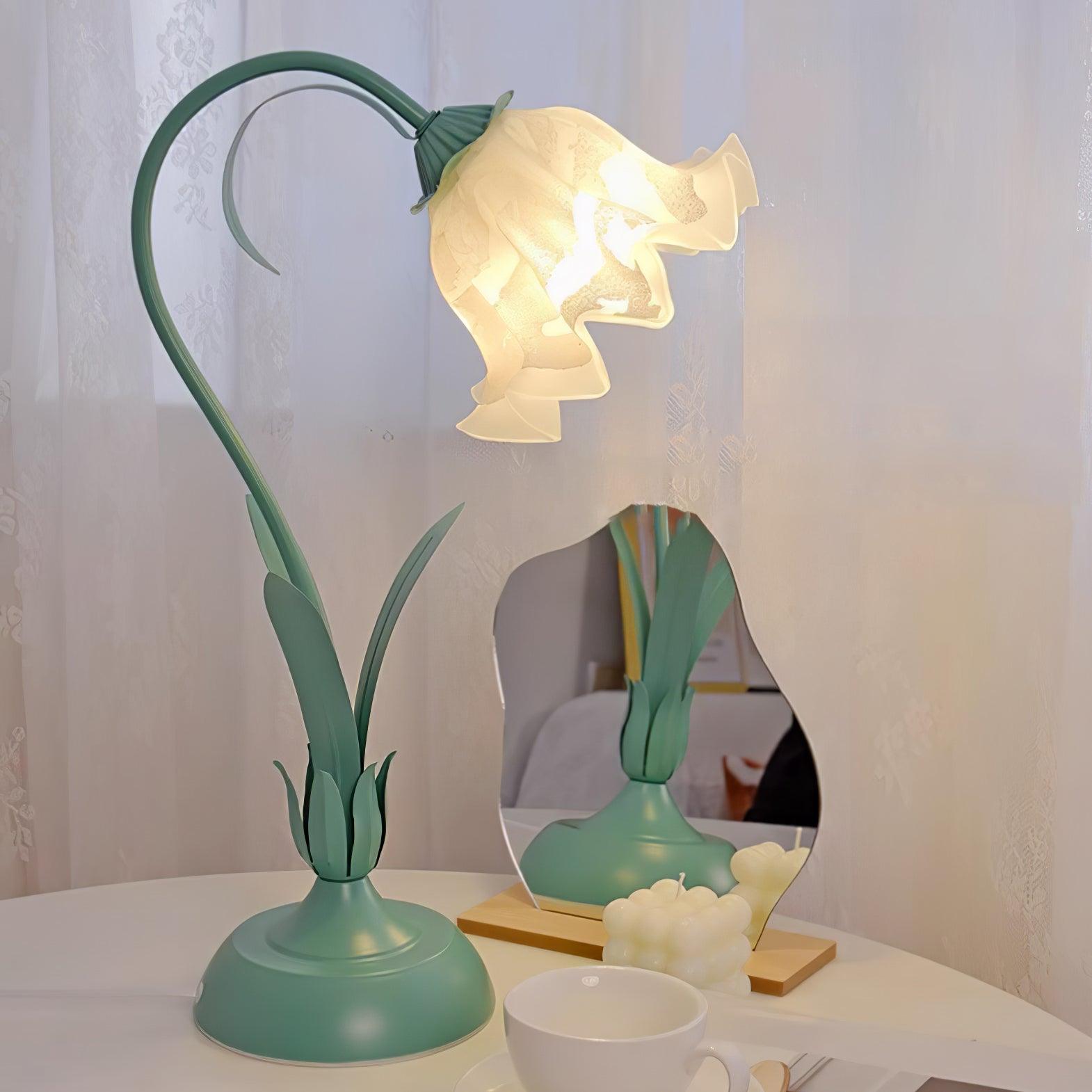 Zorien Acrylic Floral Table Lamp