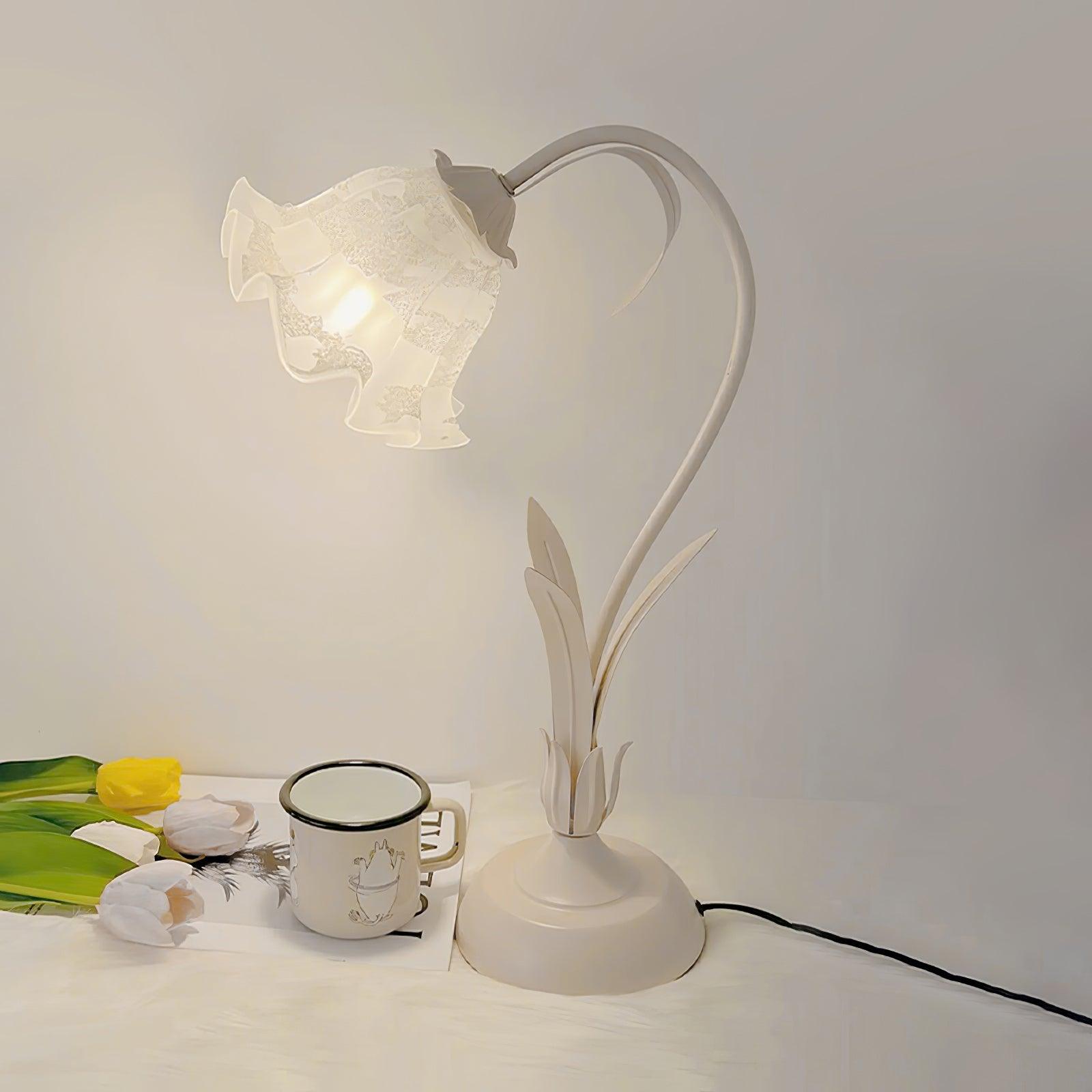 Zorien Acrylic Floral Table Lamp