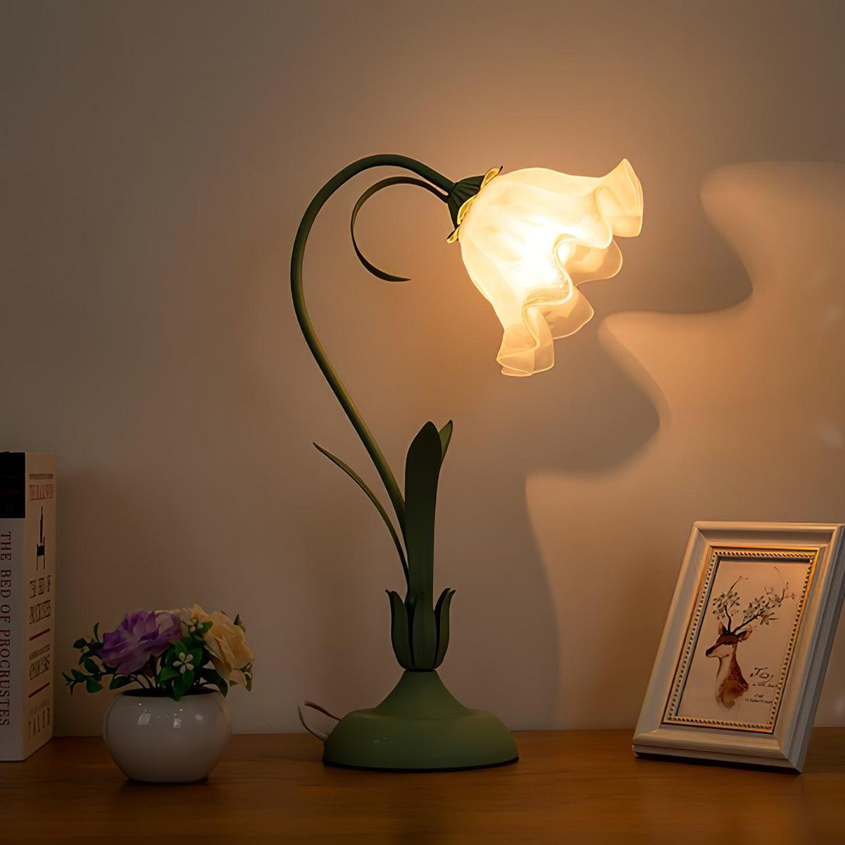 Zorien Acrylic Floral Table Lamp