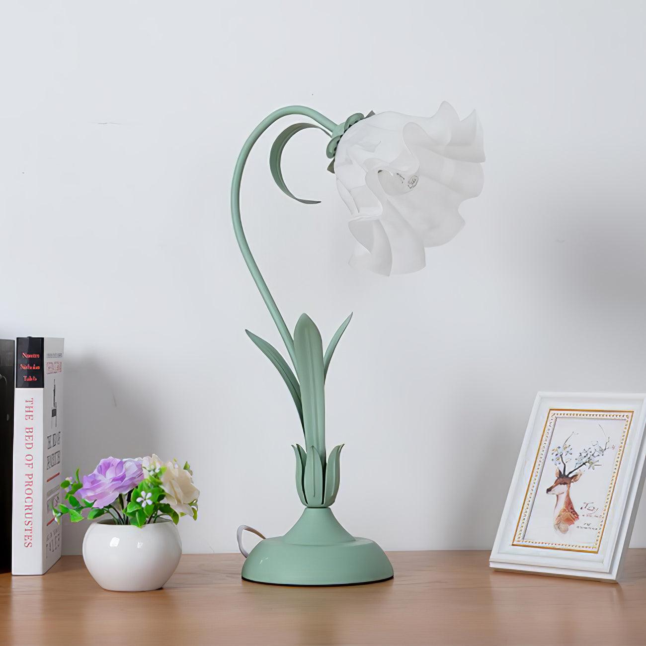 Zorien Acrylic Floral Table Lamp