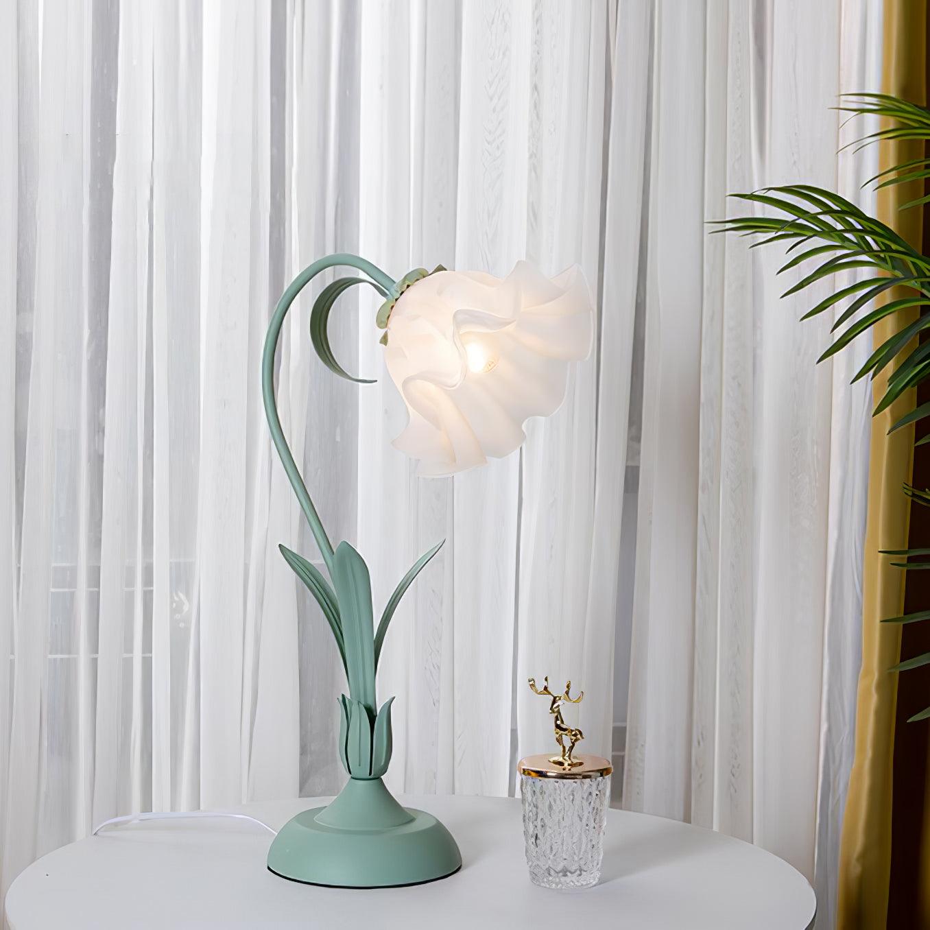 Zorien Acrylic Floral Table Lamp