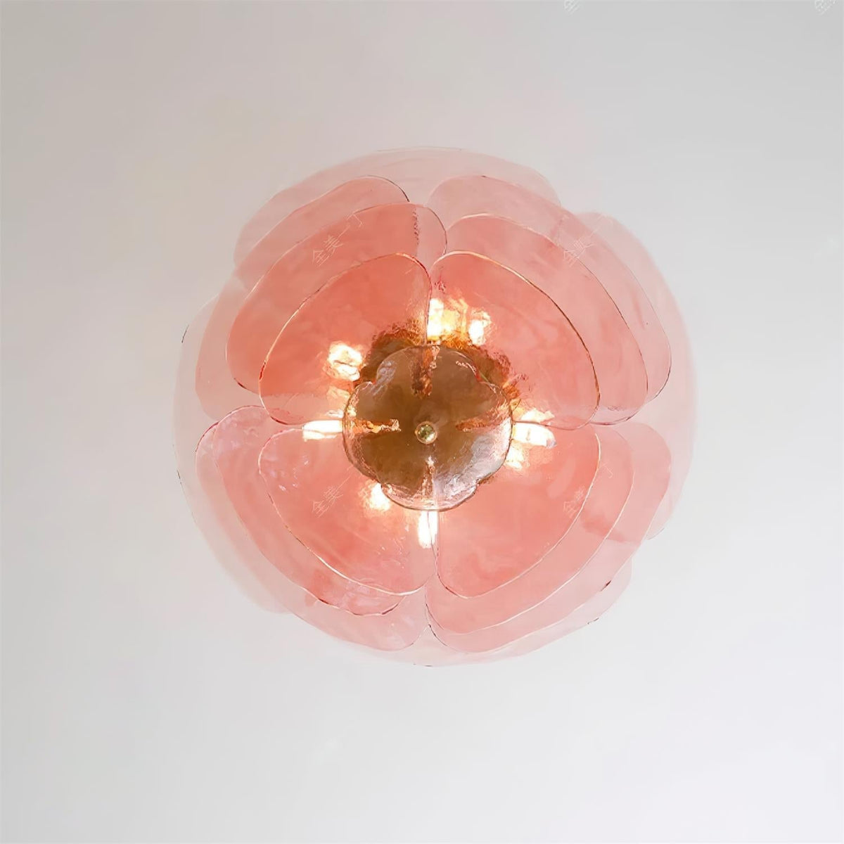 Valentina Lotus Leaf Layered Glass Chandelier