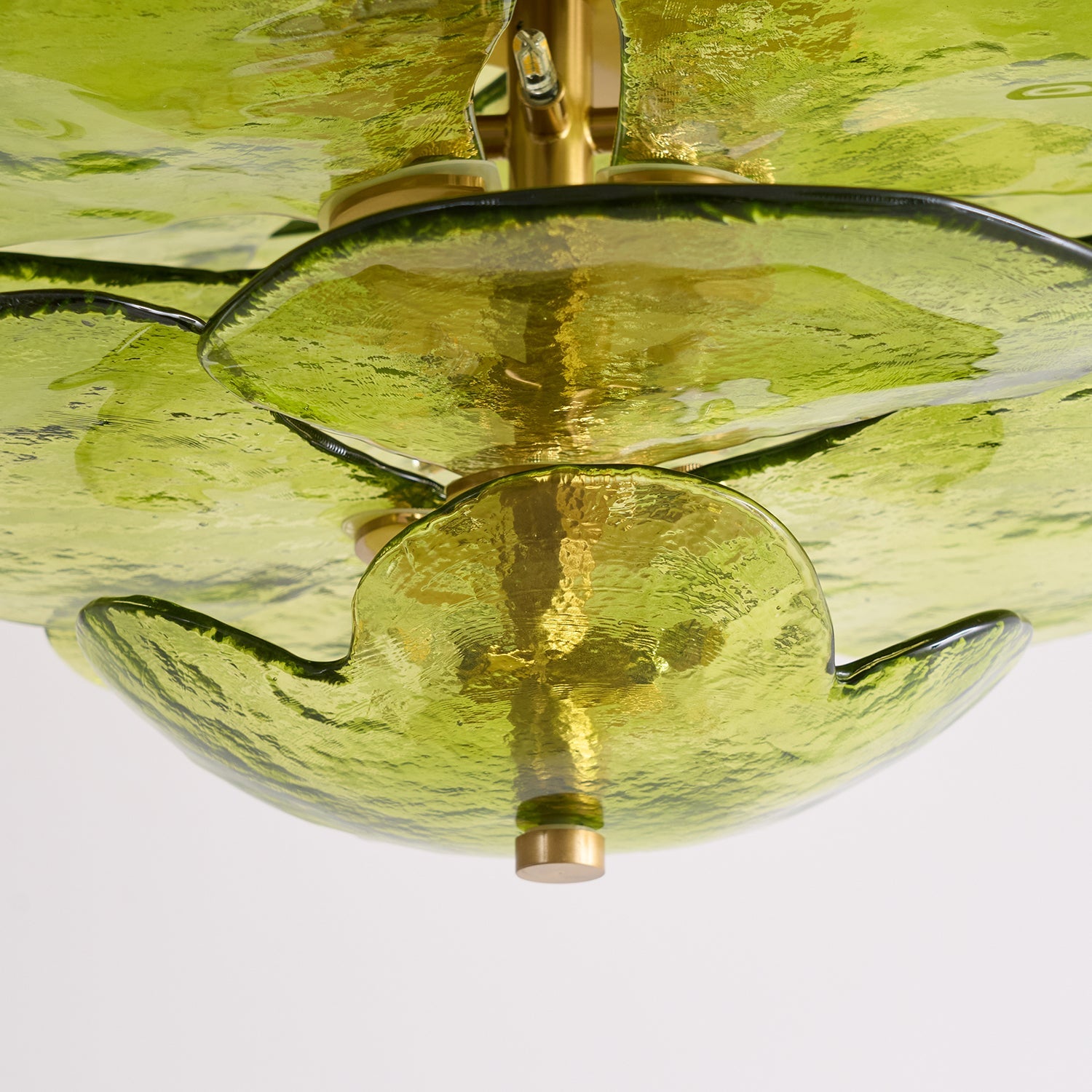 Valentina Lotus Leaf Layered Glass Chandelier