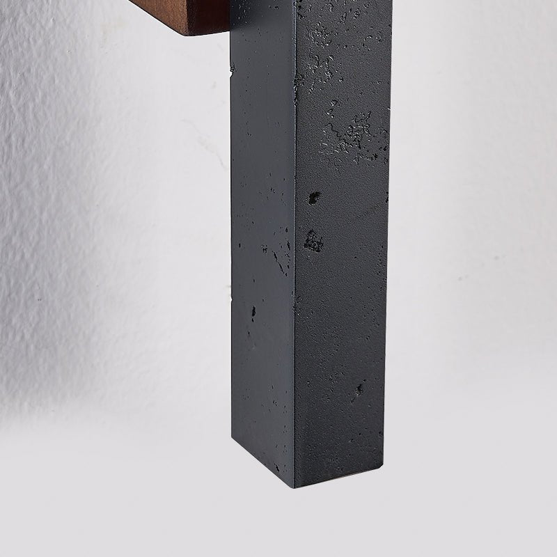 Juna Slim Black Travertine Linear Wall Lamp