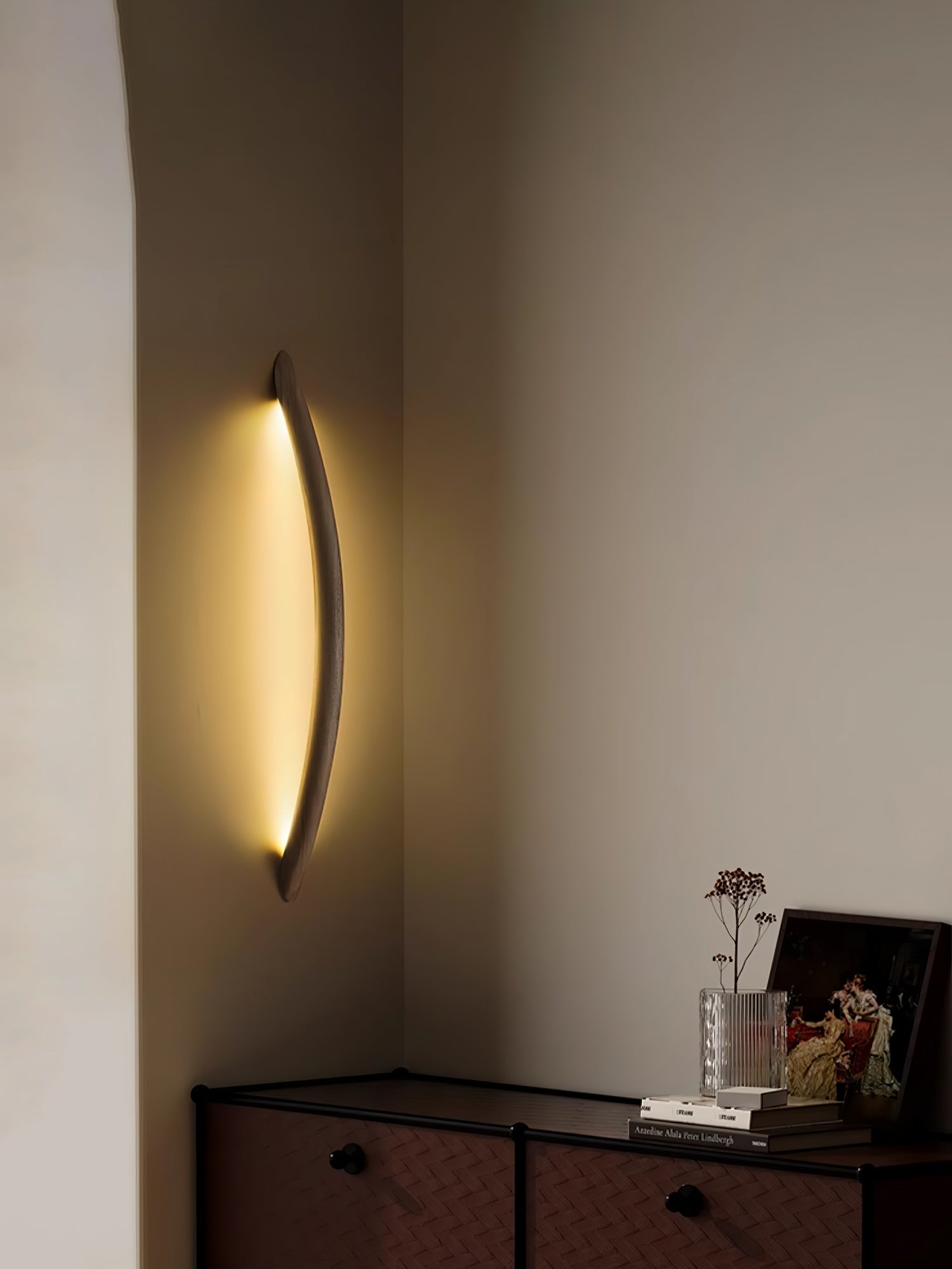 Evvinos Modern Minimalist Linear Wood Wall Light