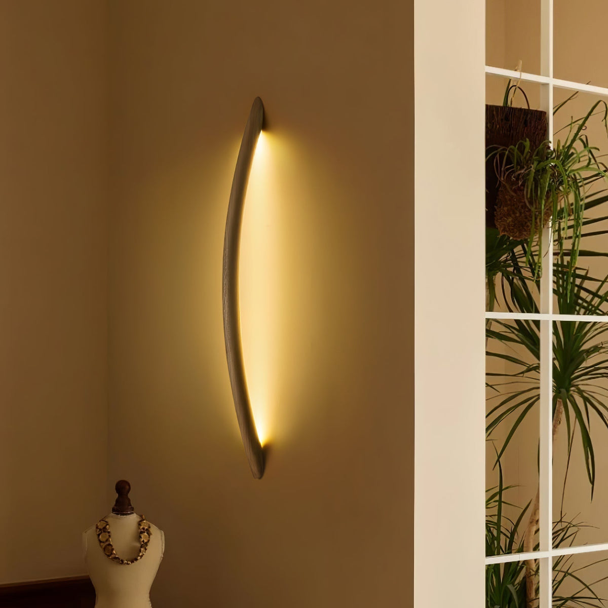 Evvinos Modern Minimalist Linear Wood Wall Light