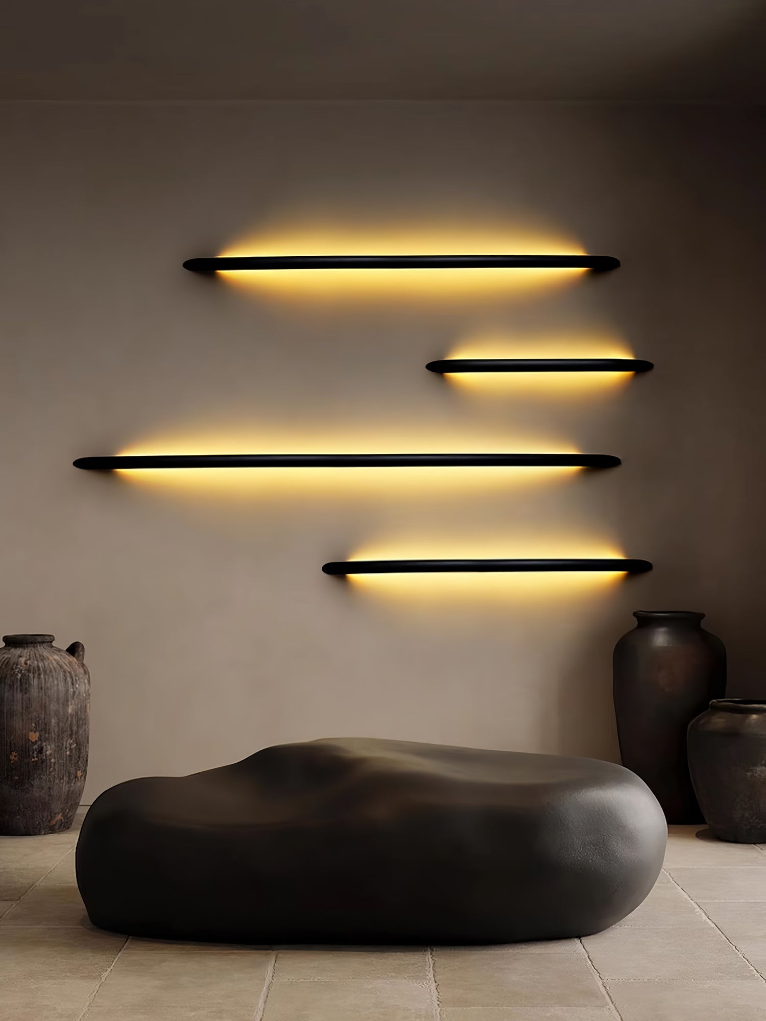 Evvinos Modern Minimalist Linear Wood Wall Light