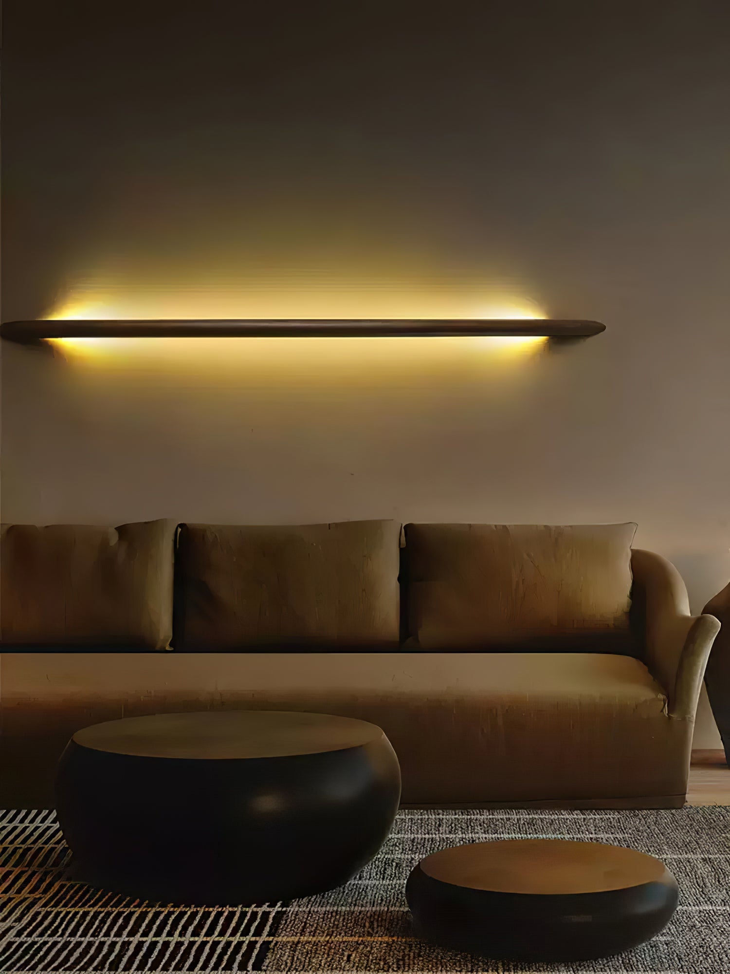 Evvinos Modern Minimalist Linear Wood Wall Light
