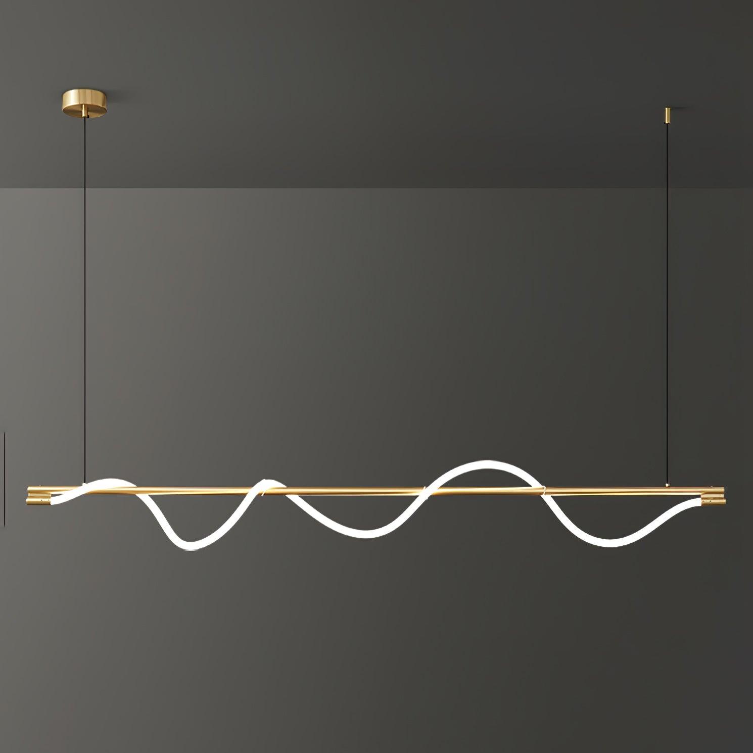 Pulse Minimalist Brass Pendant Lamp