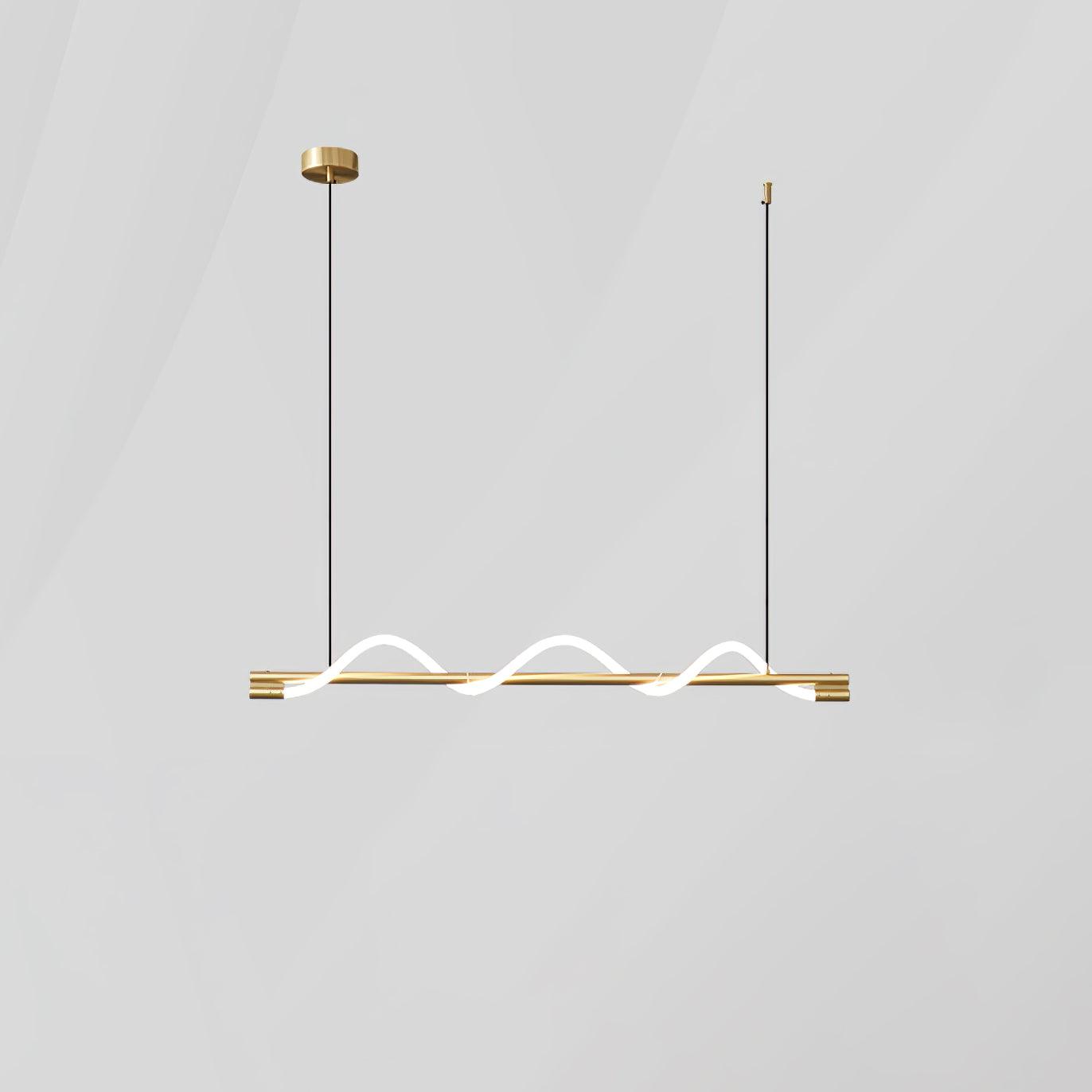 Pulse Minimalist Brass Pendant Lamp