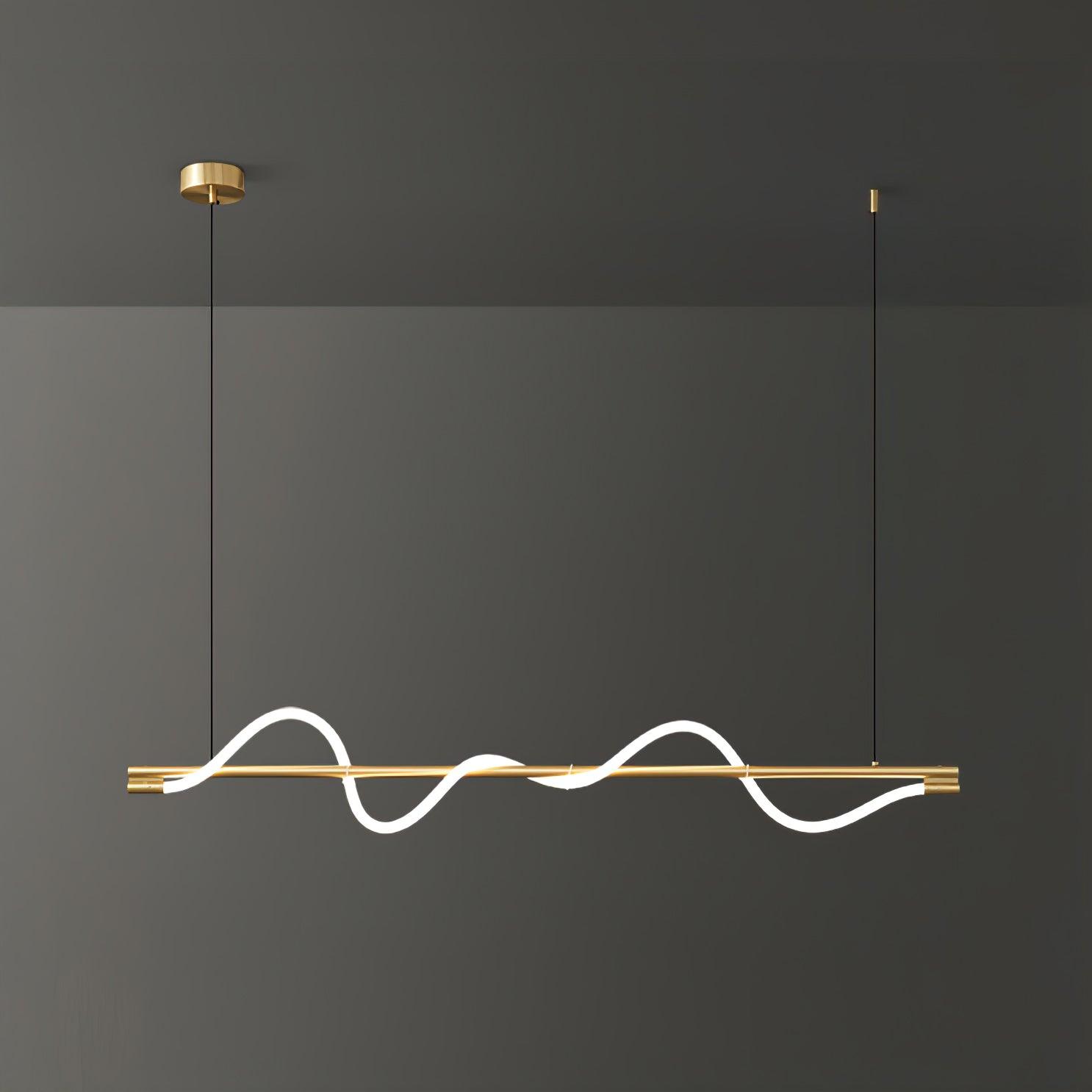 Pulse Minimalist Brass Pendant Lamp