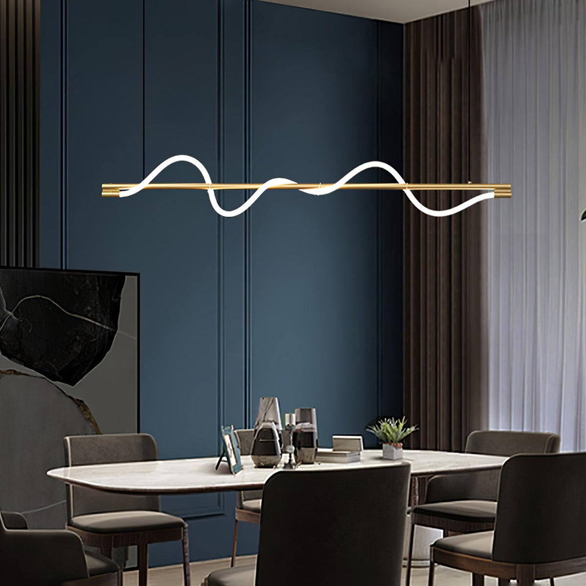 Pulse Minimalist Brass Pendant Lamp