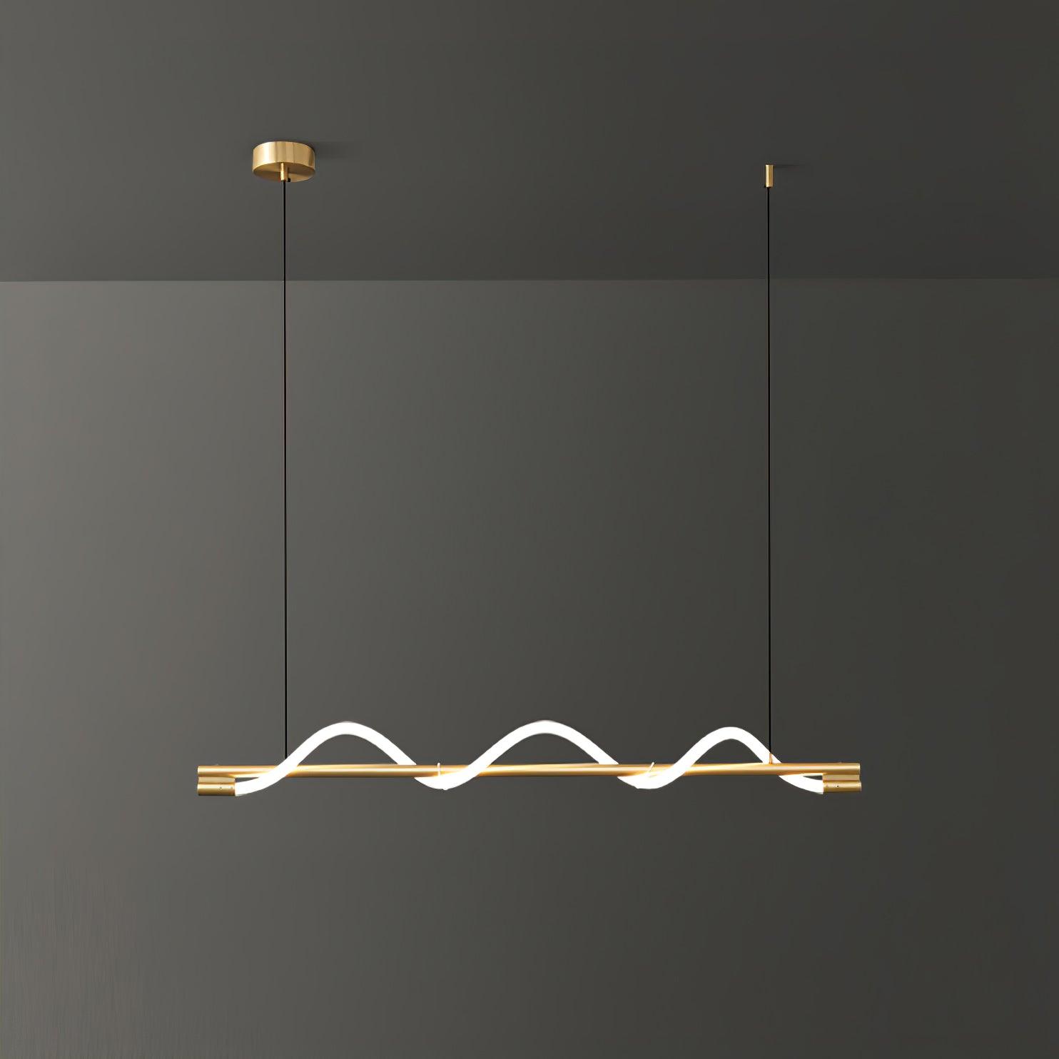 Pulse Minimalist Brass Pendant Lamp