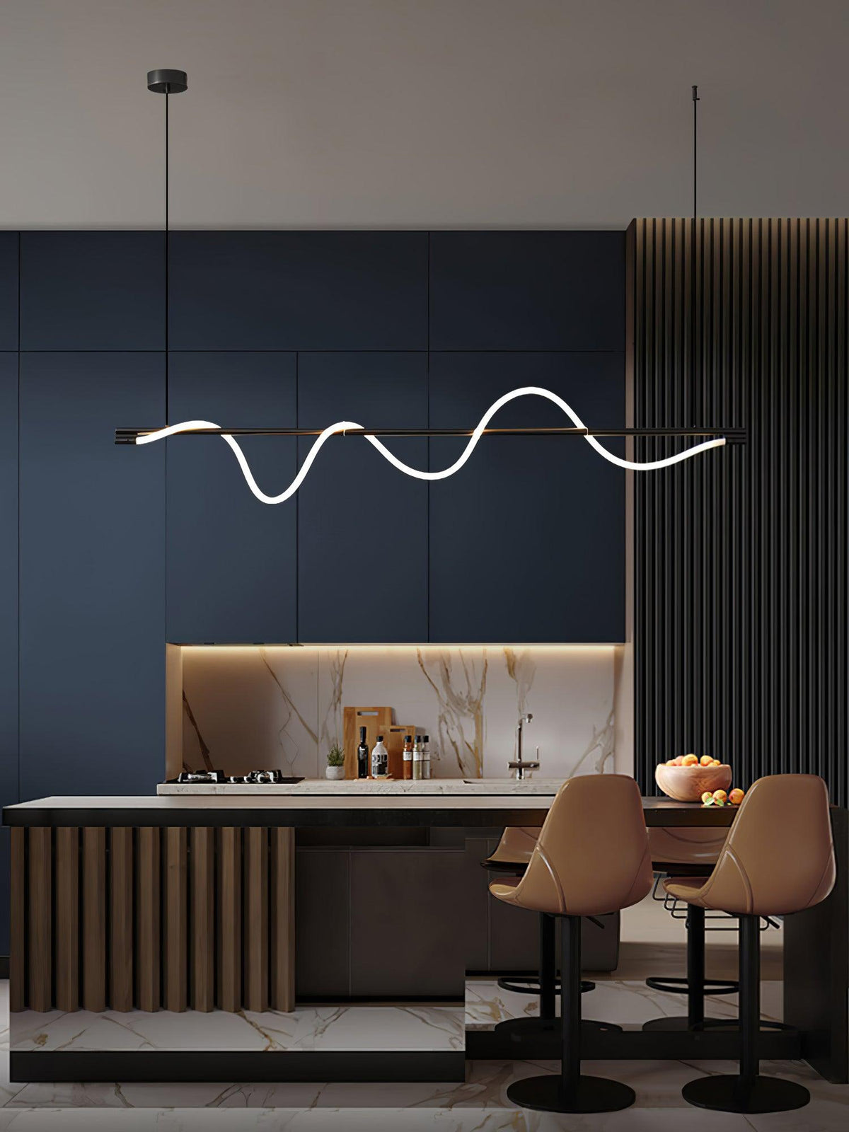 Pulse Minimalist Brass Pendant Lamp