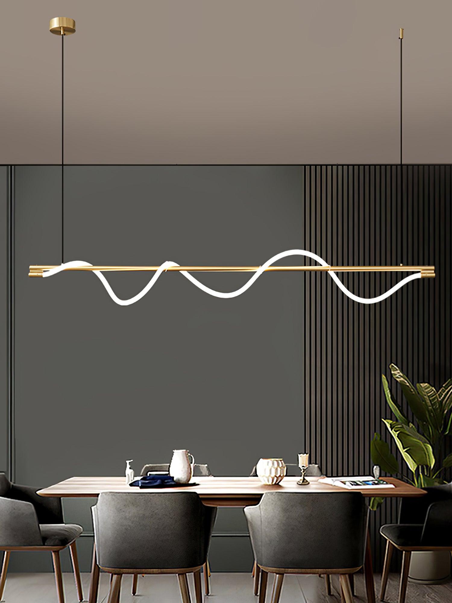 Pulse Minimalist Brass Pendant Lamp