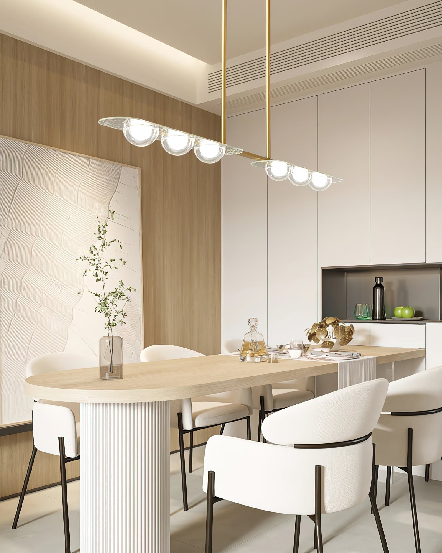 Liorerelle Pendant Lamp Linear Glass Minimalist