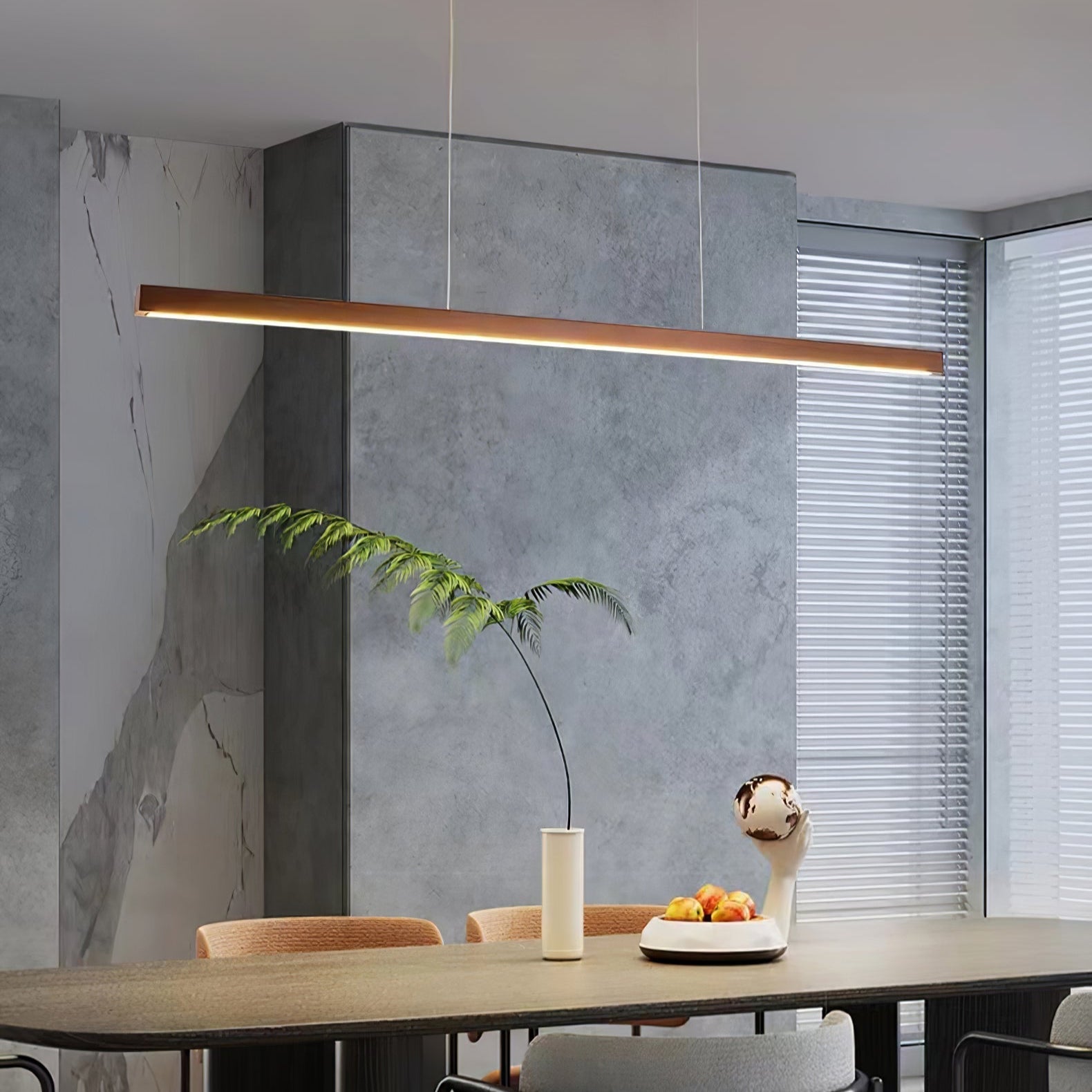 Calderwood Linear Wooden Pendant Light