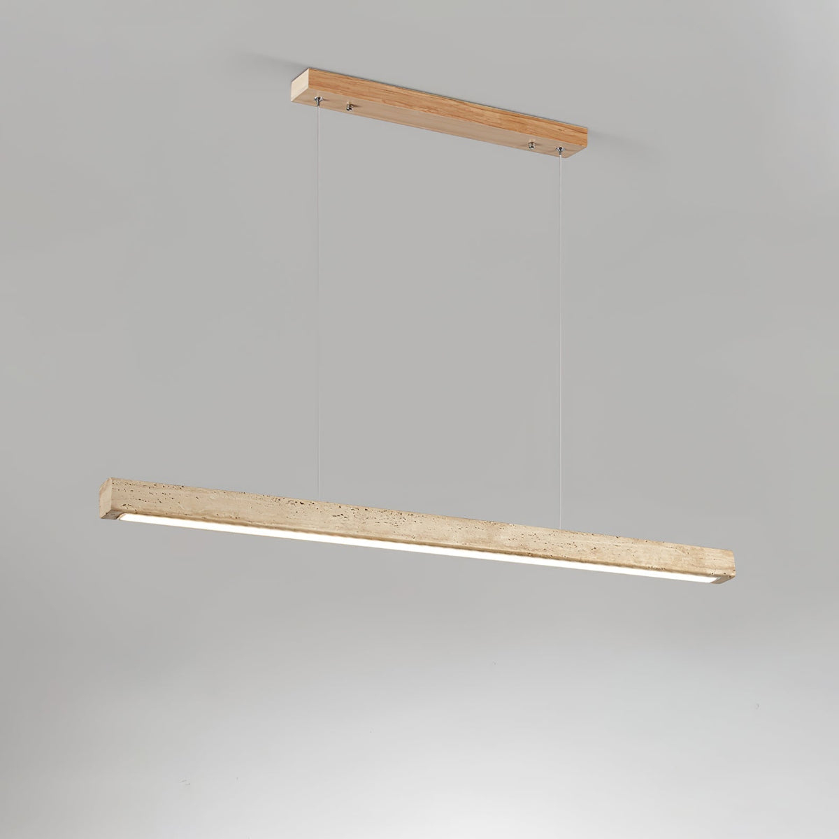Imiror Minimalist Travertine Linear Pendant