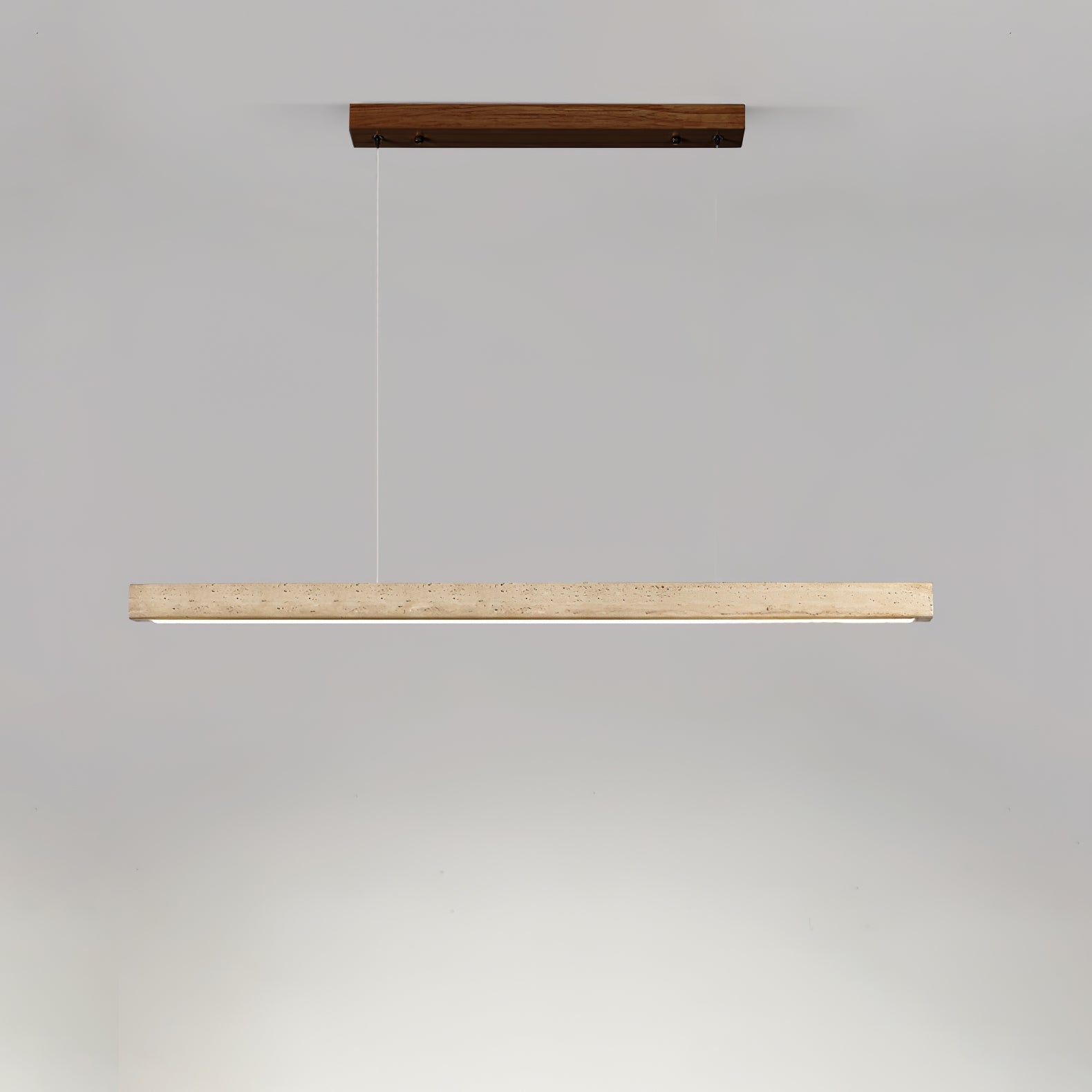 Imiror Minimalist Travertine Linear Pendant