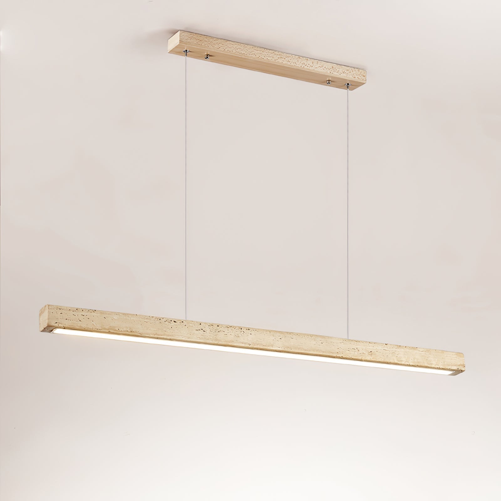 Imiror Minimalist Travertine Linear Pendant