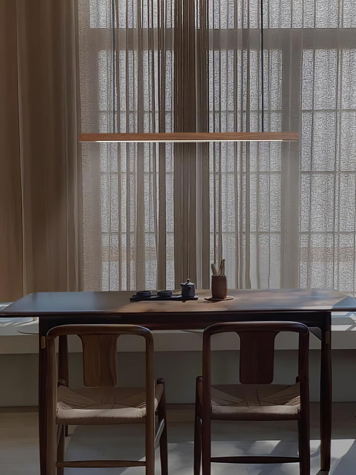 Calderwood Linear Wooden Pendant Light