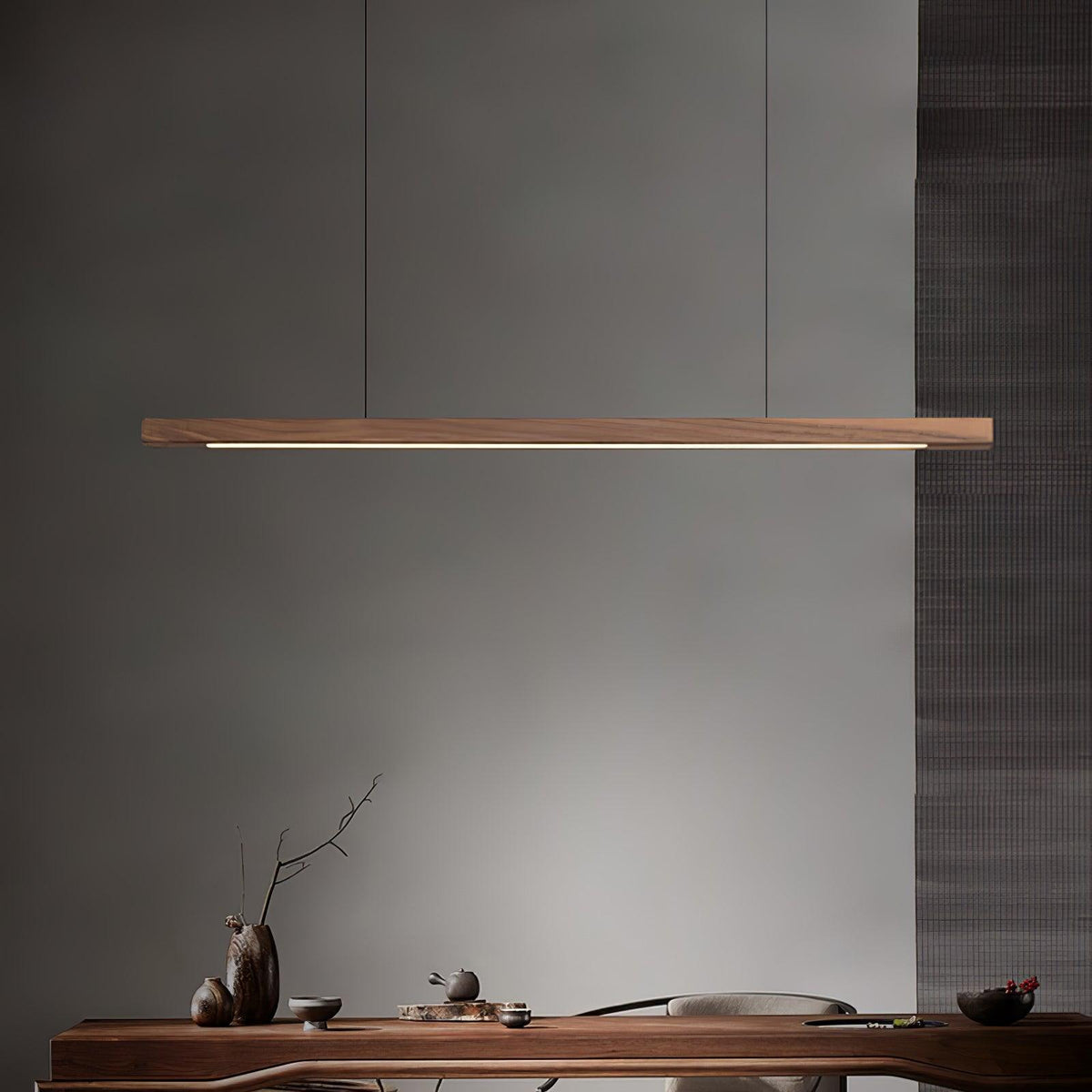 Calderwood Linear Wooden Pendant Light