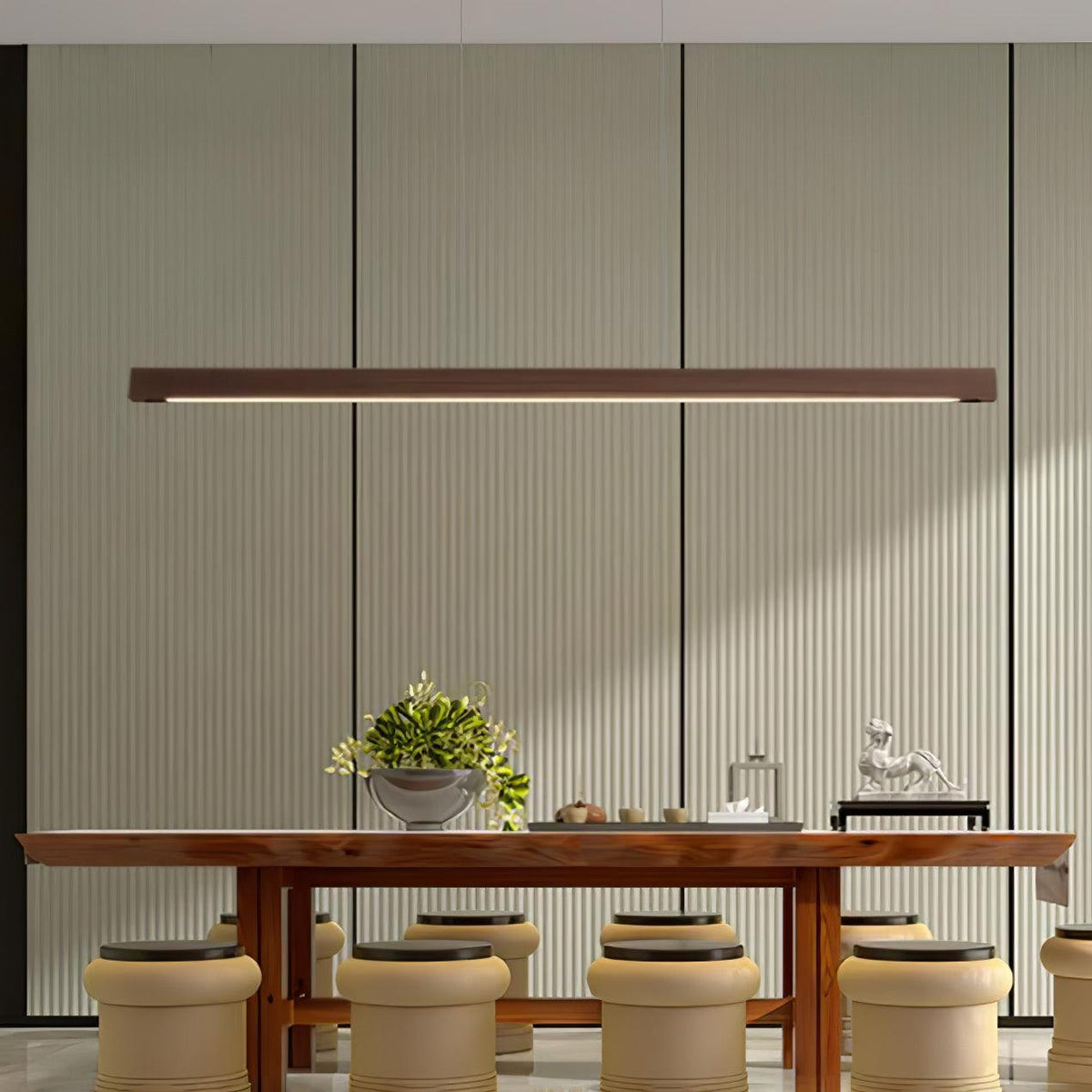 Calderwood Linear Wooden Pendant Light