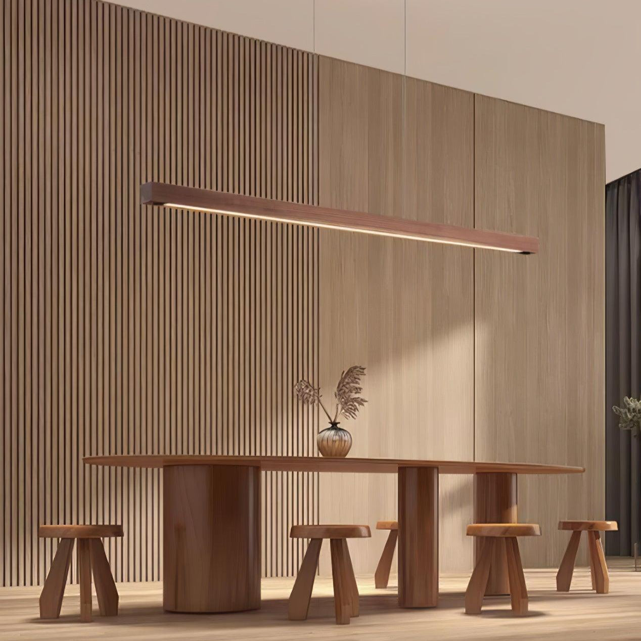 Calderwood Linear Wooden Pendant Light