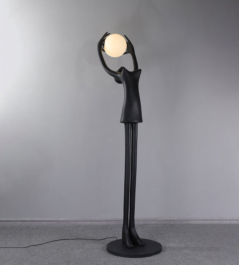 Lynorel Figurative Black Floor Lamp