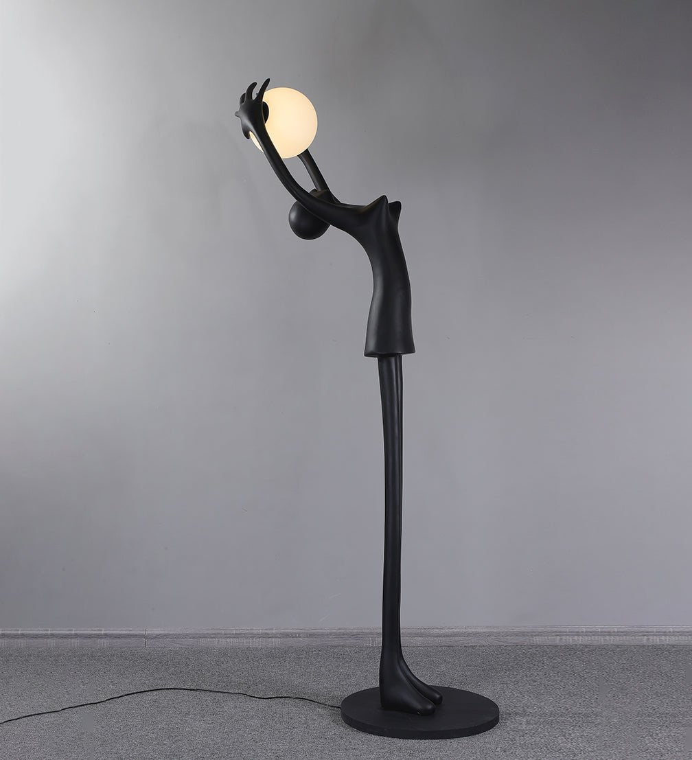 Lynorel Figurative Black Floor Lamp