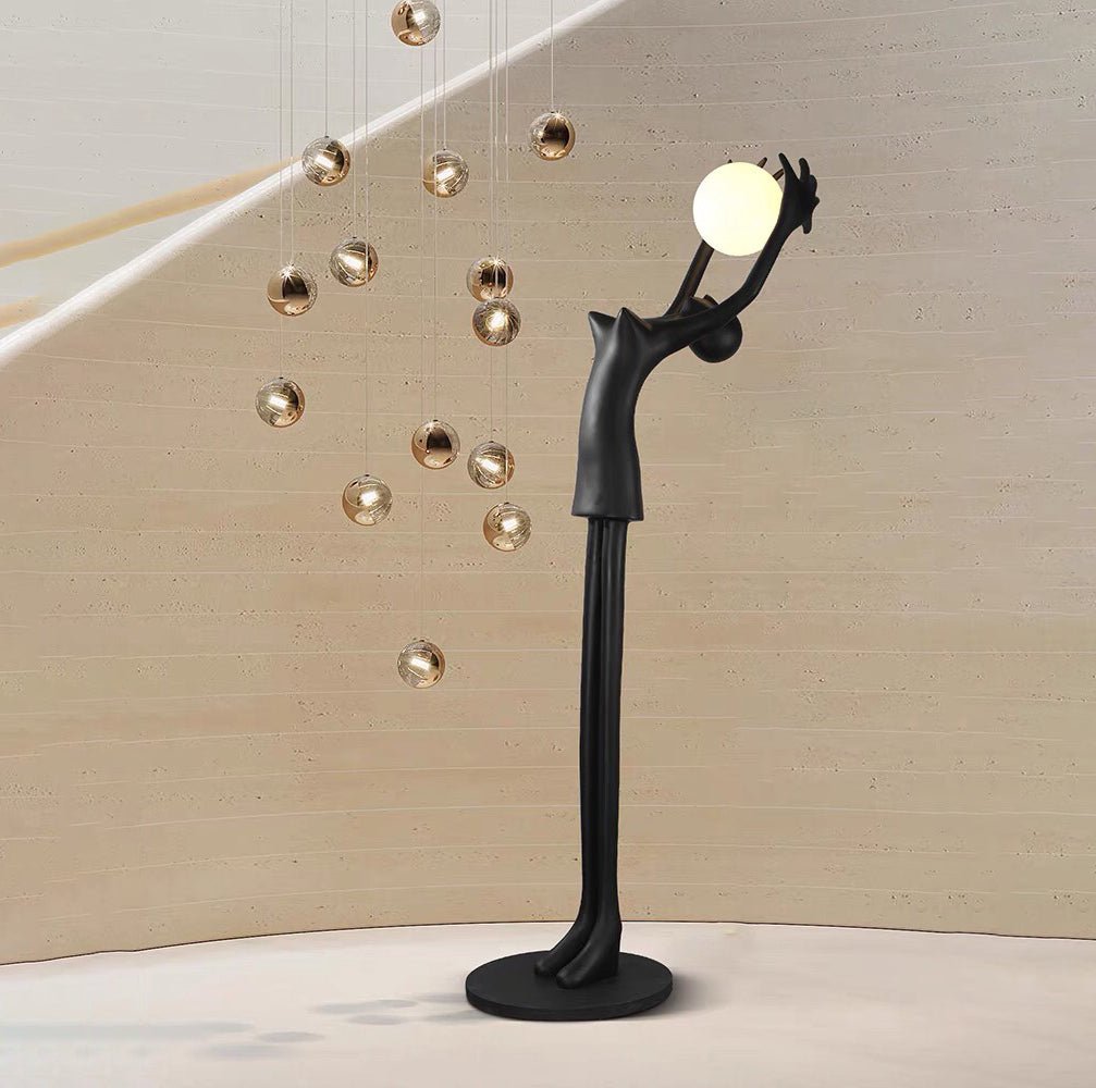 Lynorel Figurative Black Floor Lamp