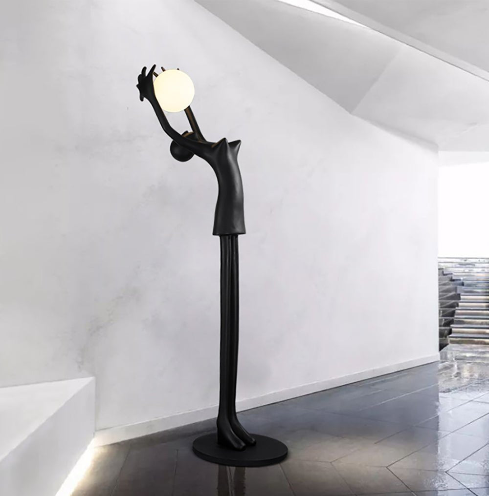 Lynorel Figurative Black Floor Lamp