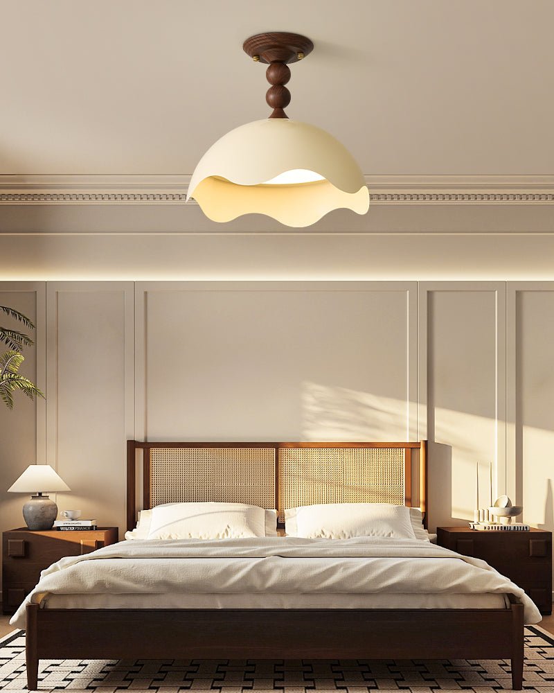 Solwick Scallop Flush Mount Ceiling Light