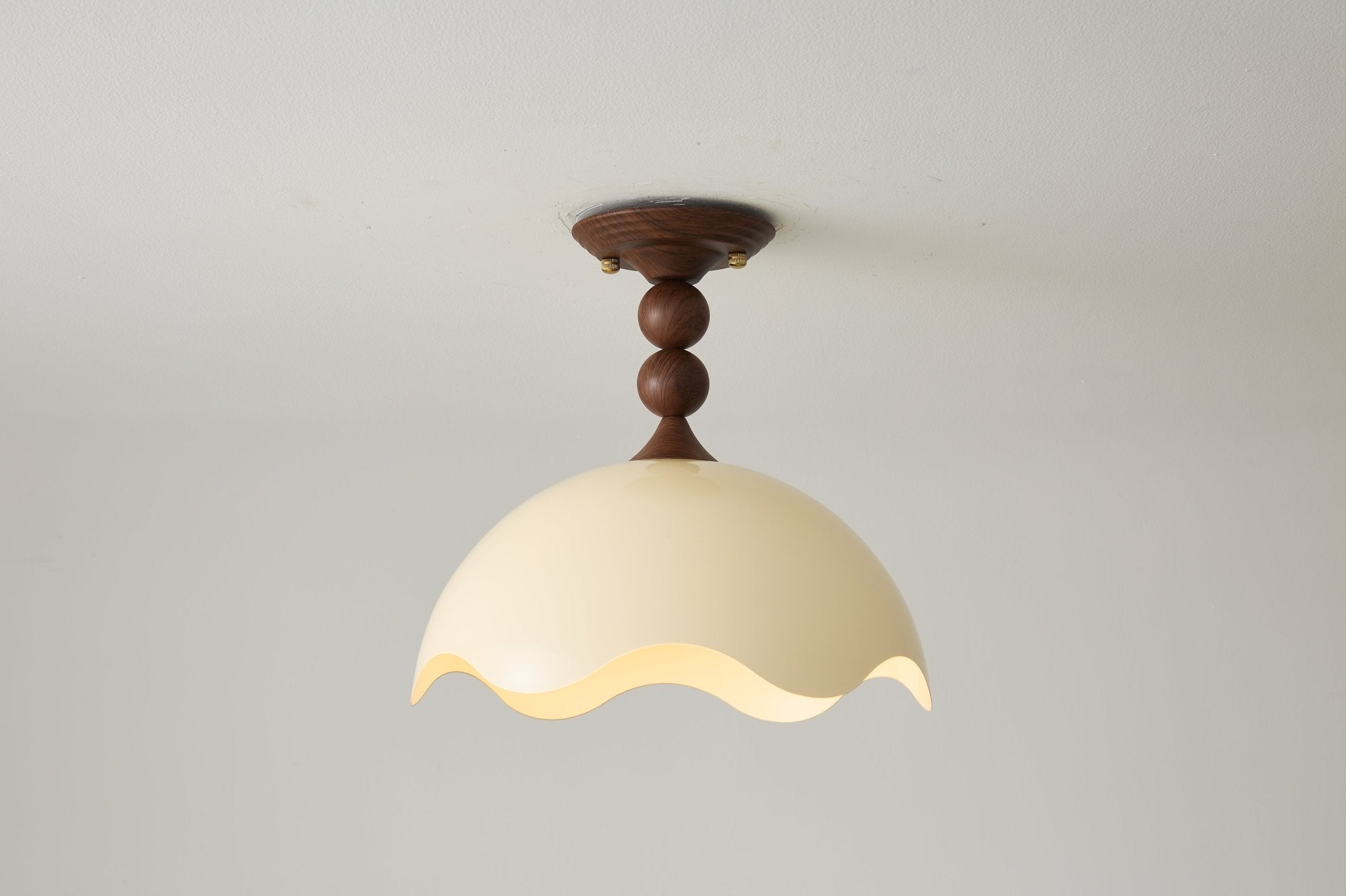 Solwick Scallop Flush Mount Ceiling Light