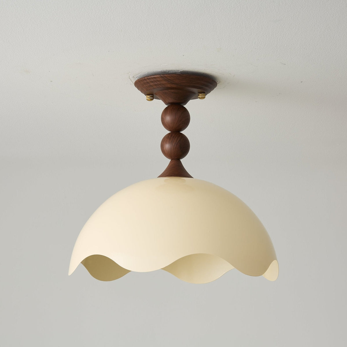 Solwick Scallop Flush Mount Ceiling Light