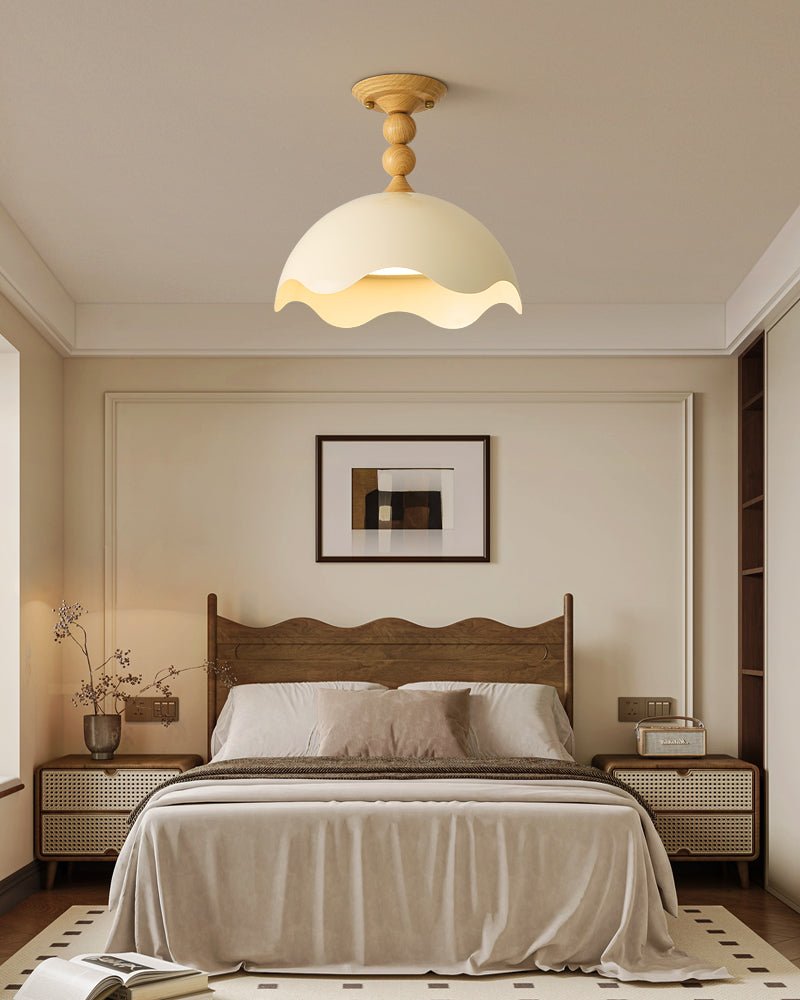 Solwick Scallop Flush Mount Ceiling Light