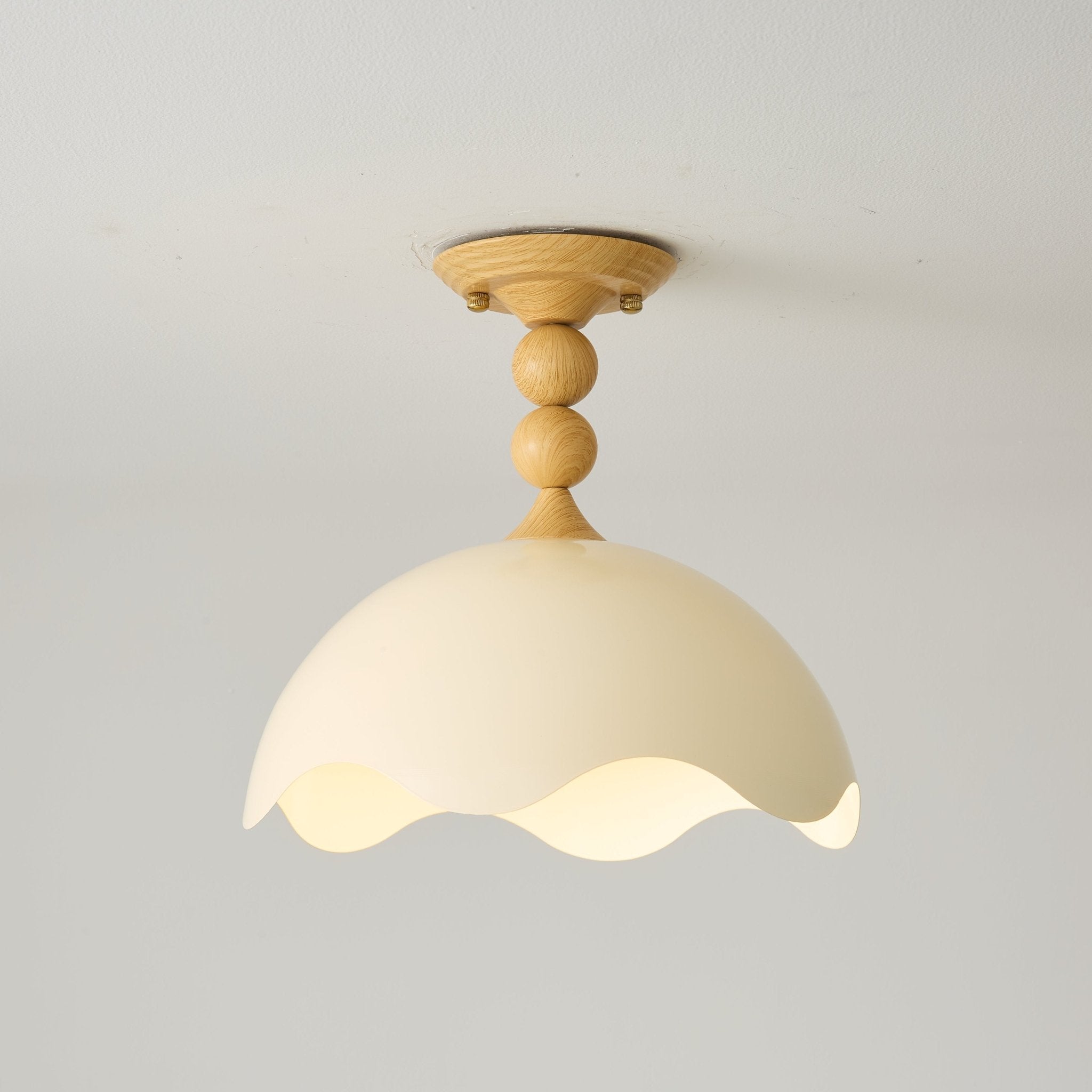 Solwick Scallop Flush Mount Ceiling Light