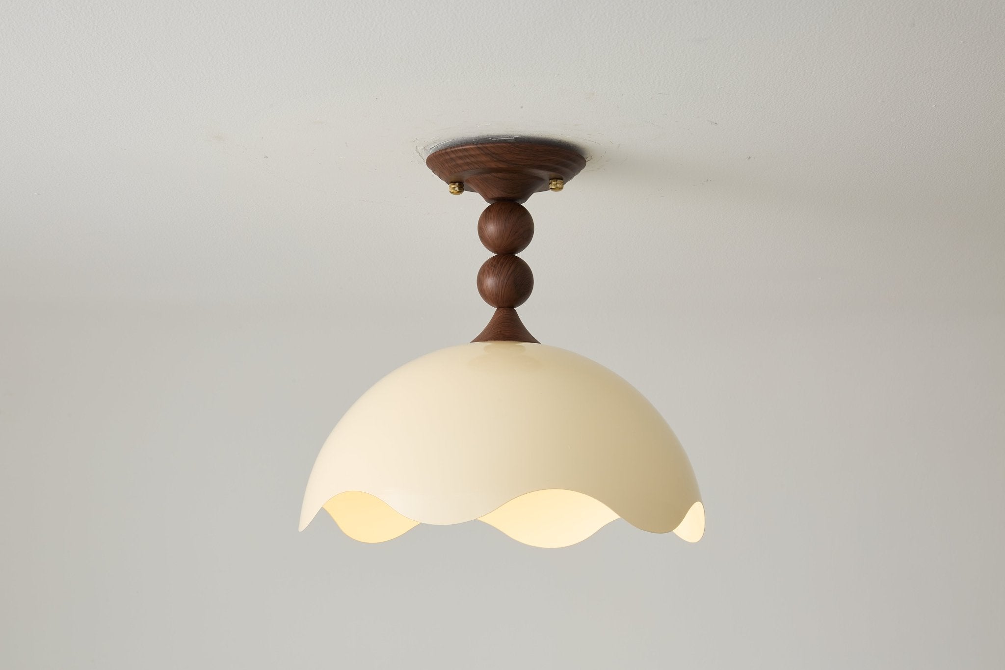 Solwick Scallop Flush Mount Ceiling Light