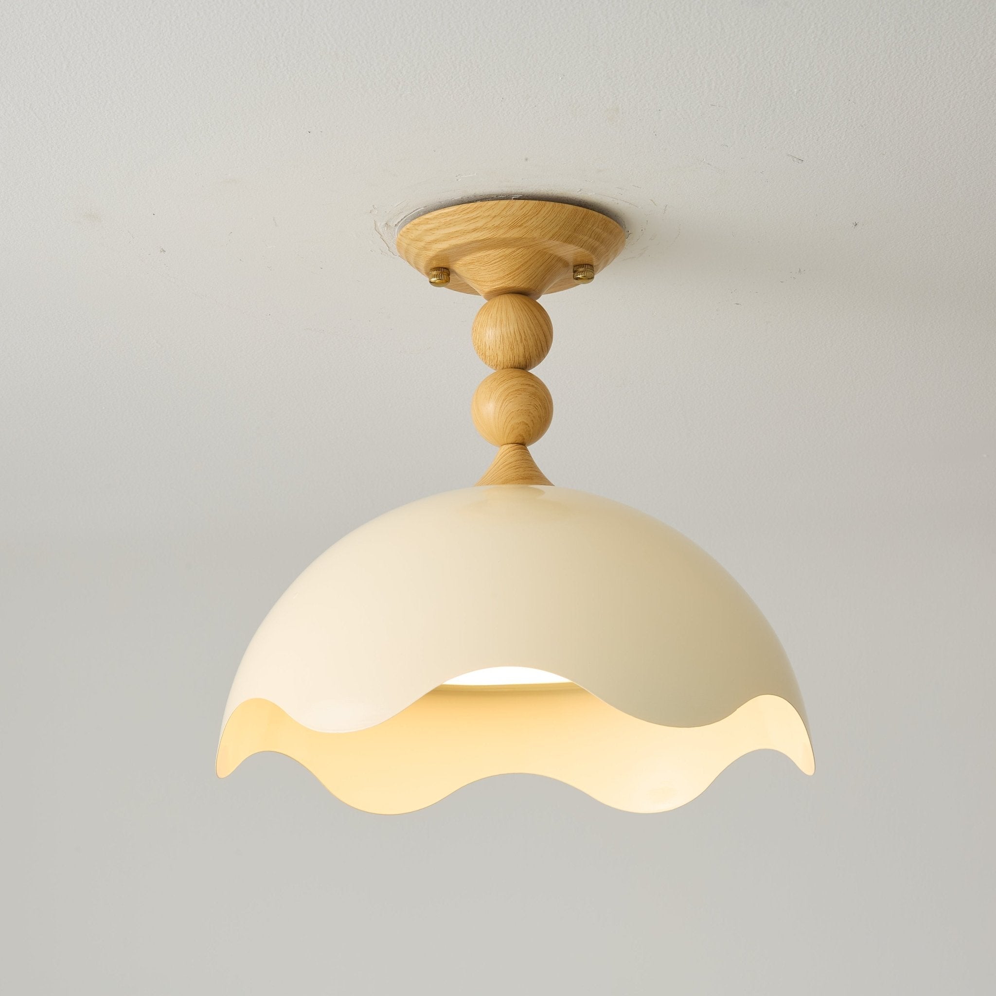 Solwick Scallop Flush Mount Ceiling Light