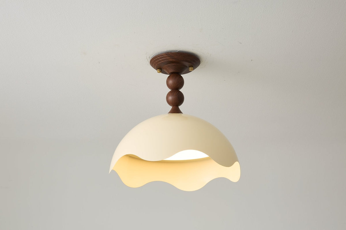 Solwick Scallop Flush Mount Ceiling Light