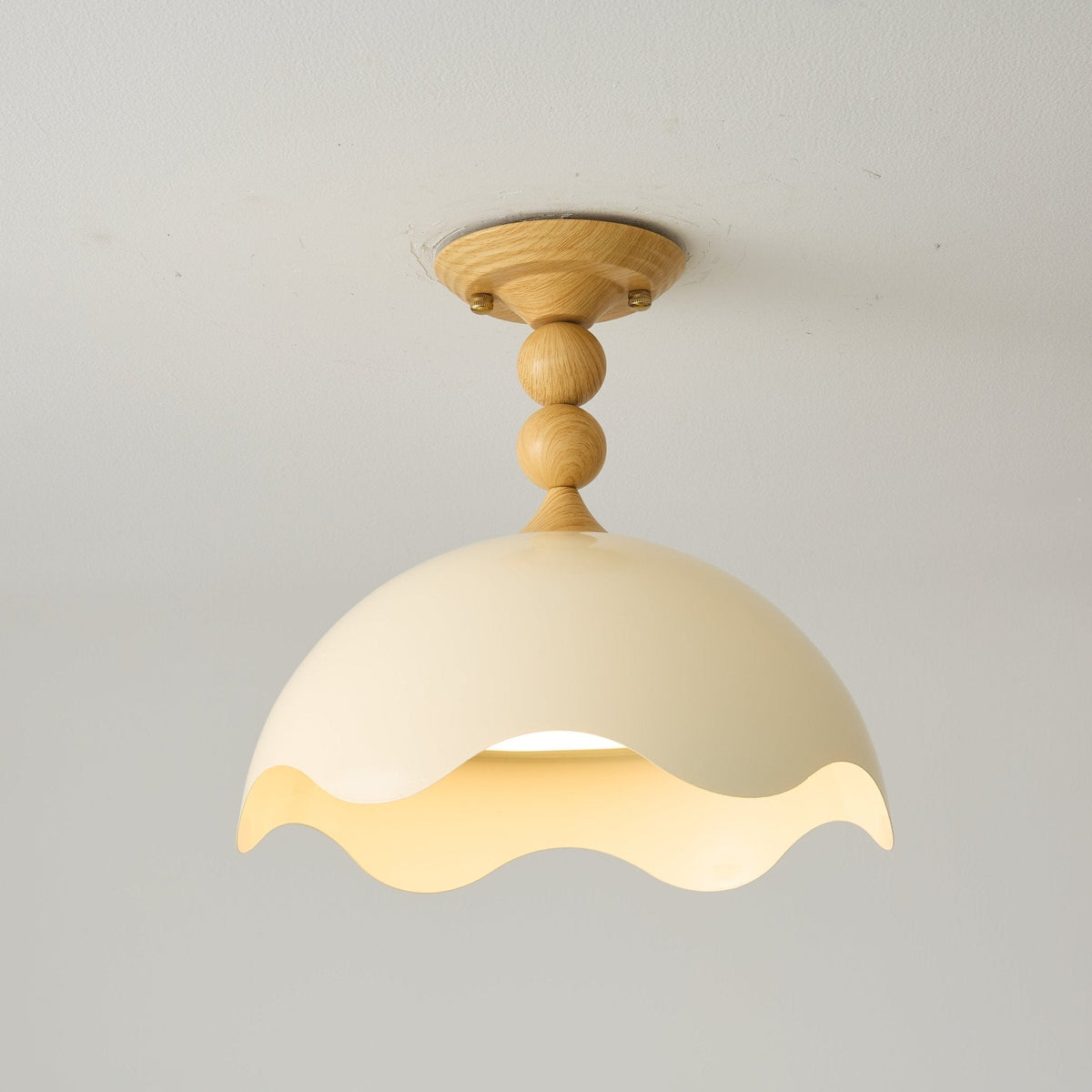 Solwick Scallop Flush Mount Ceiling Light